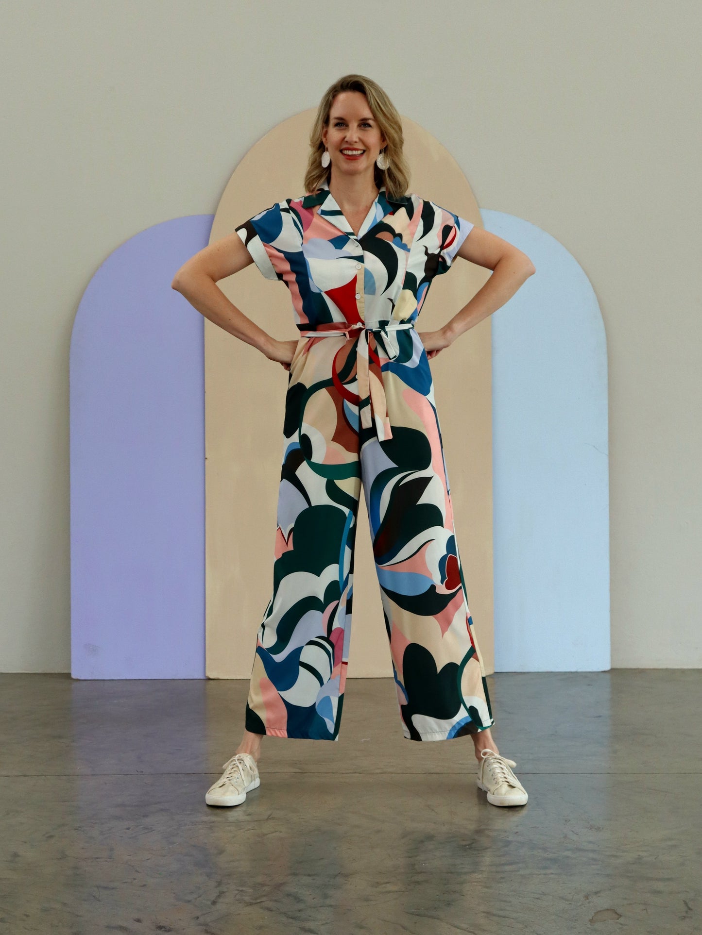 Clarence Graphic Bold Jumpsuit (Size 32)