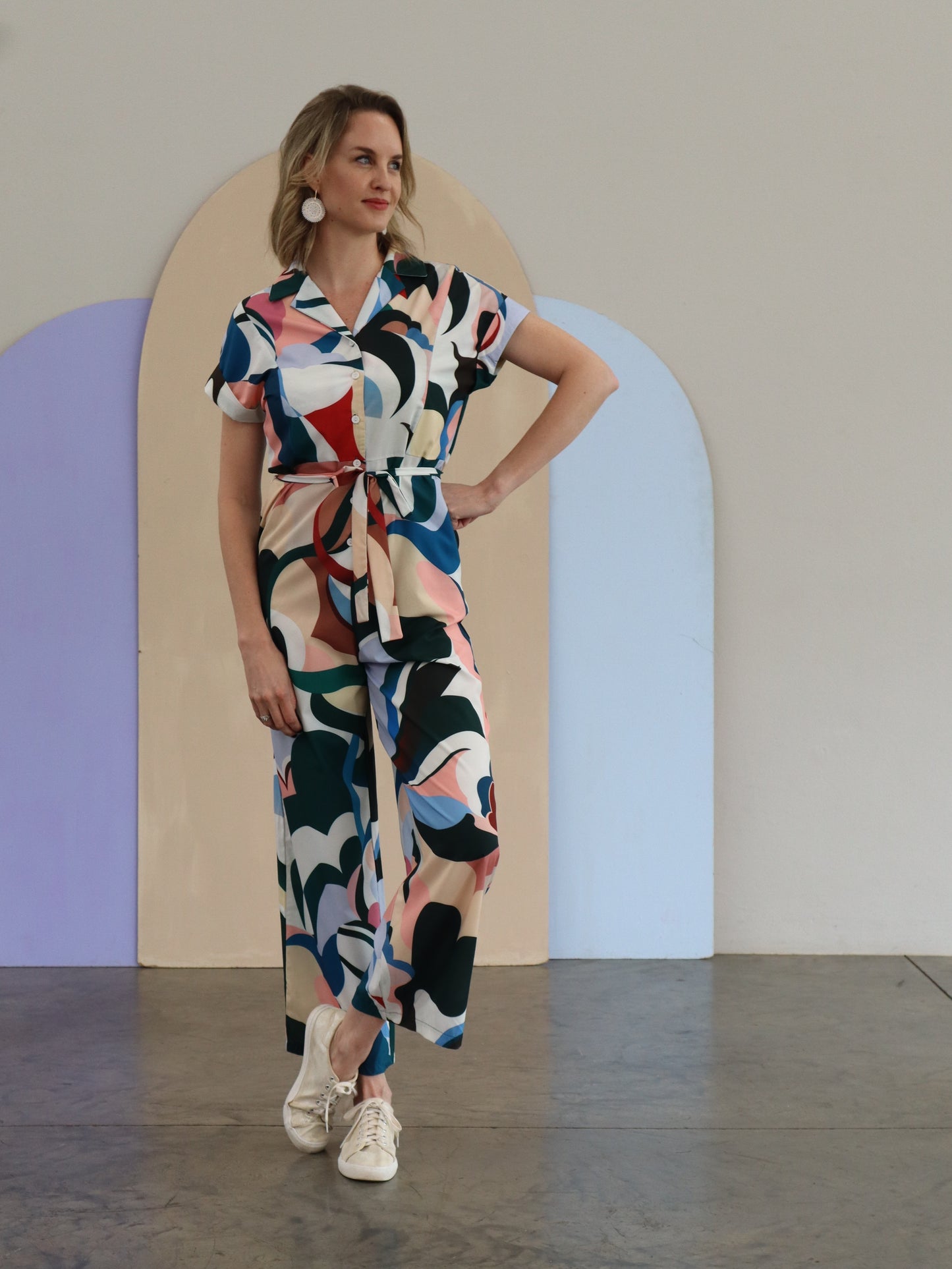 Clarence Graphic Bold Jumpsuit (Size 32)