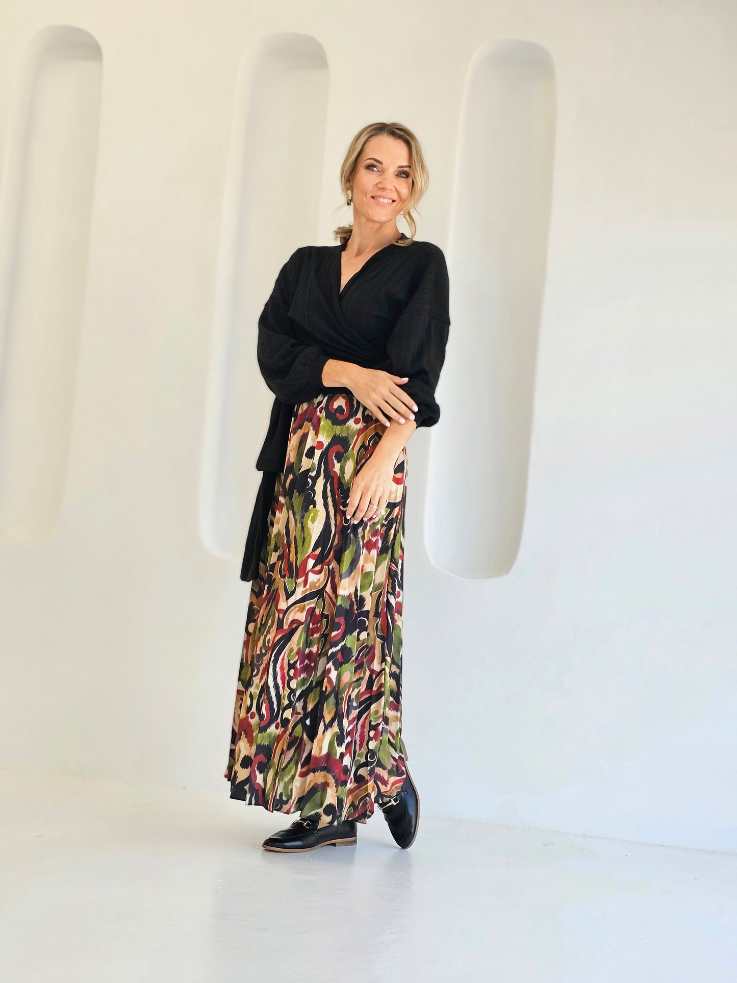 Evelyn Maxi Skirt Gold Bedazzle (Size S&M)
