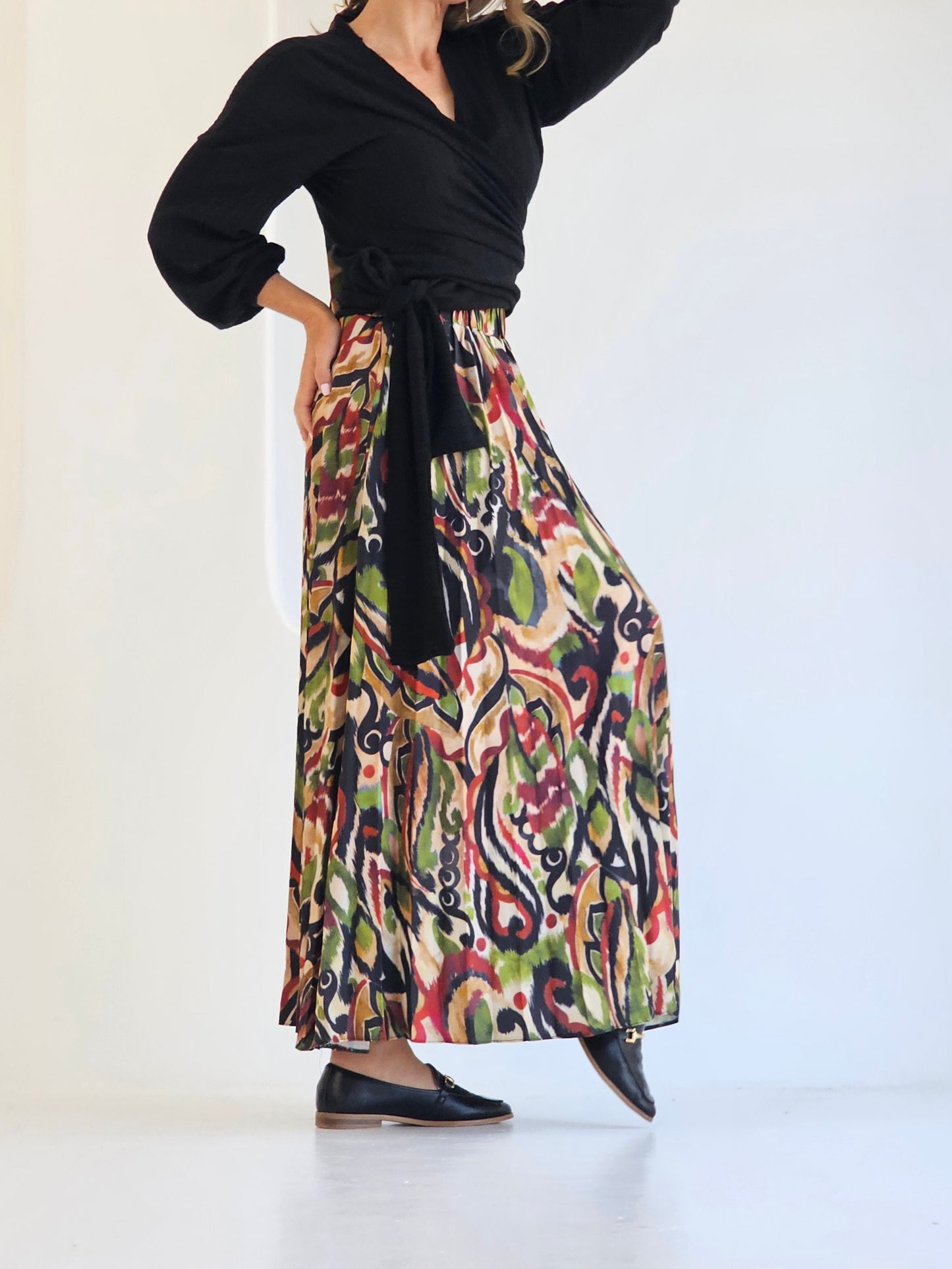 Evelyn Maxi Skirt Gold Bedazzle (Size S&M)
