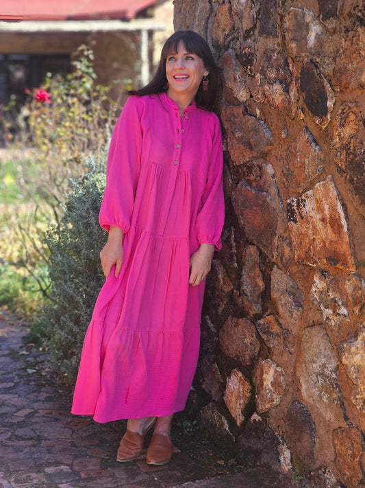 Sally Maxi Dress Cerise