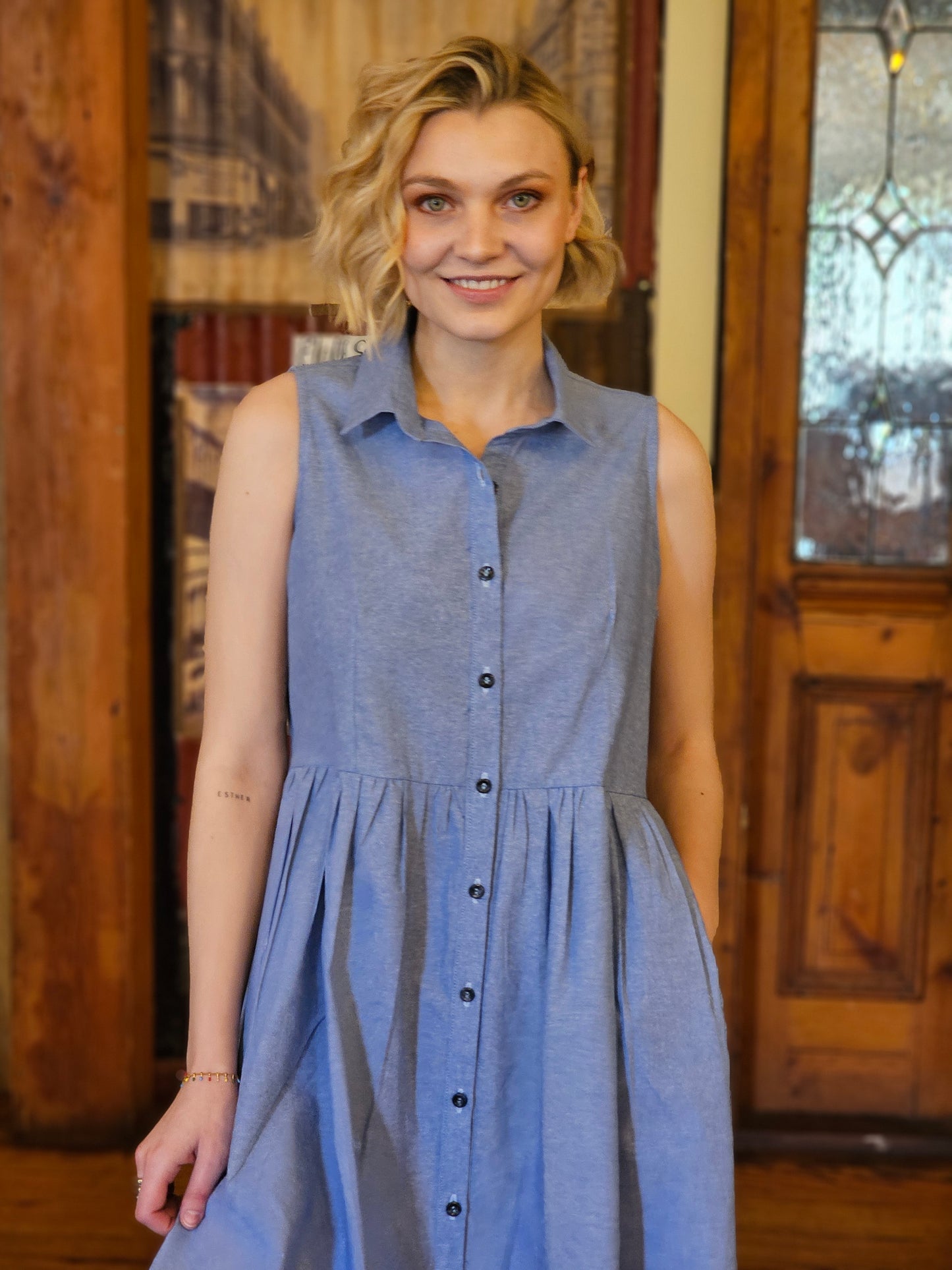 Nolene Dress Blue Sky