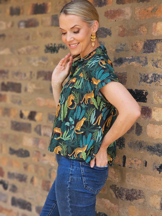 Hazel Blouse Spanish Leopard