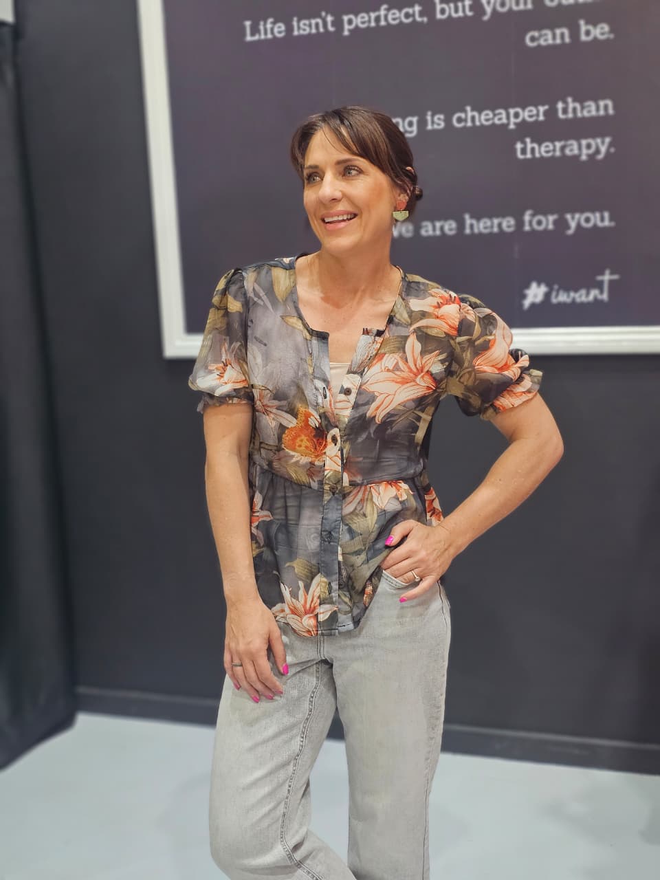 Veronica Blouse Chiffon Garden