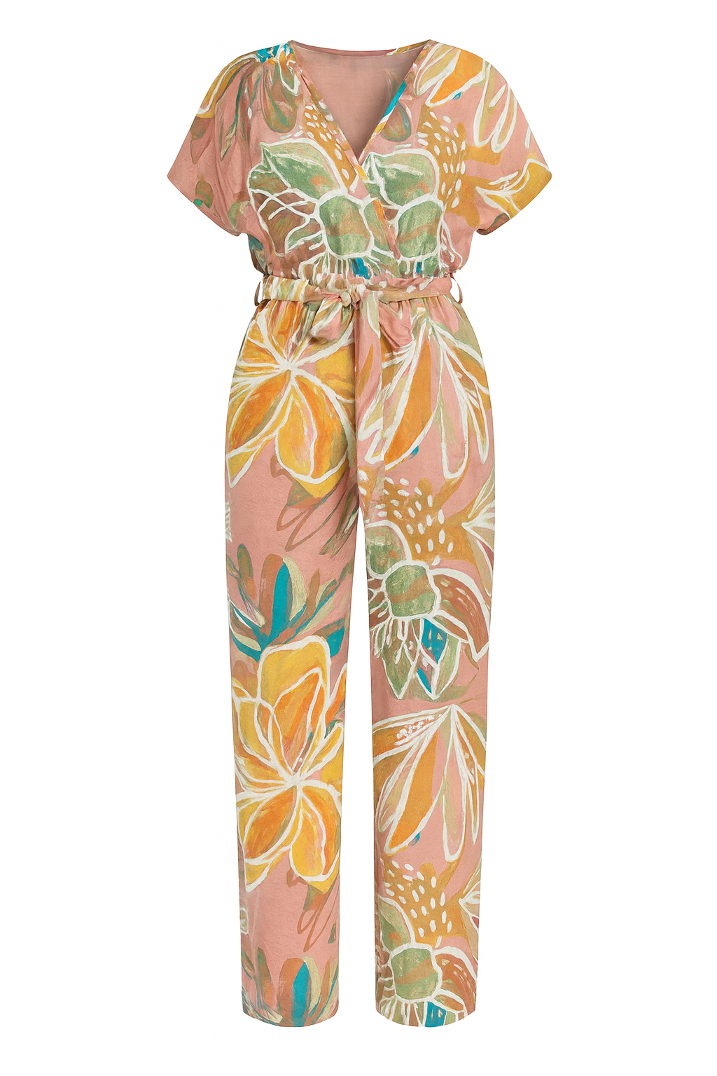 Jennifer Jumpsuit Peach Floral