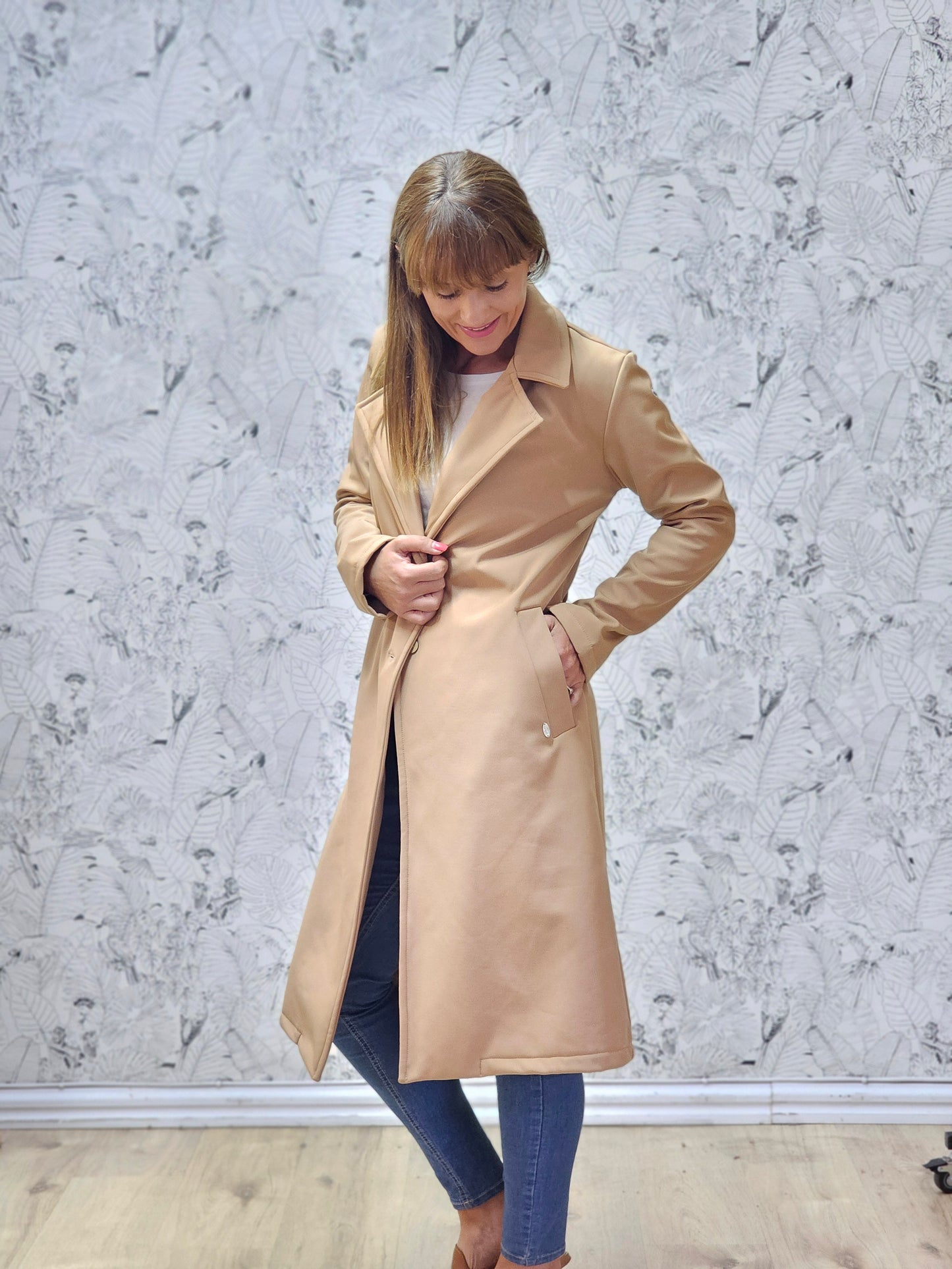 Jane Coat Soft Shell Camel Delivery 30 April
