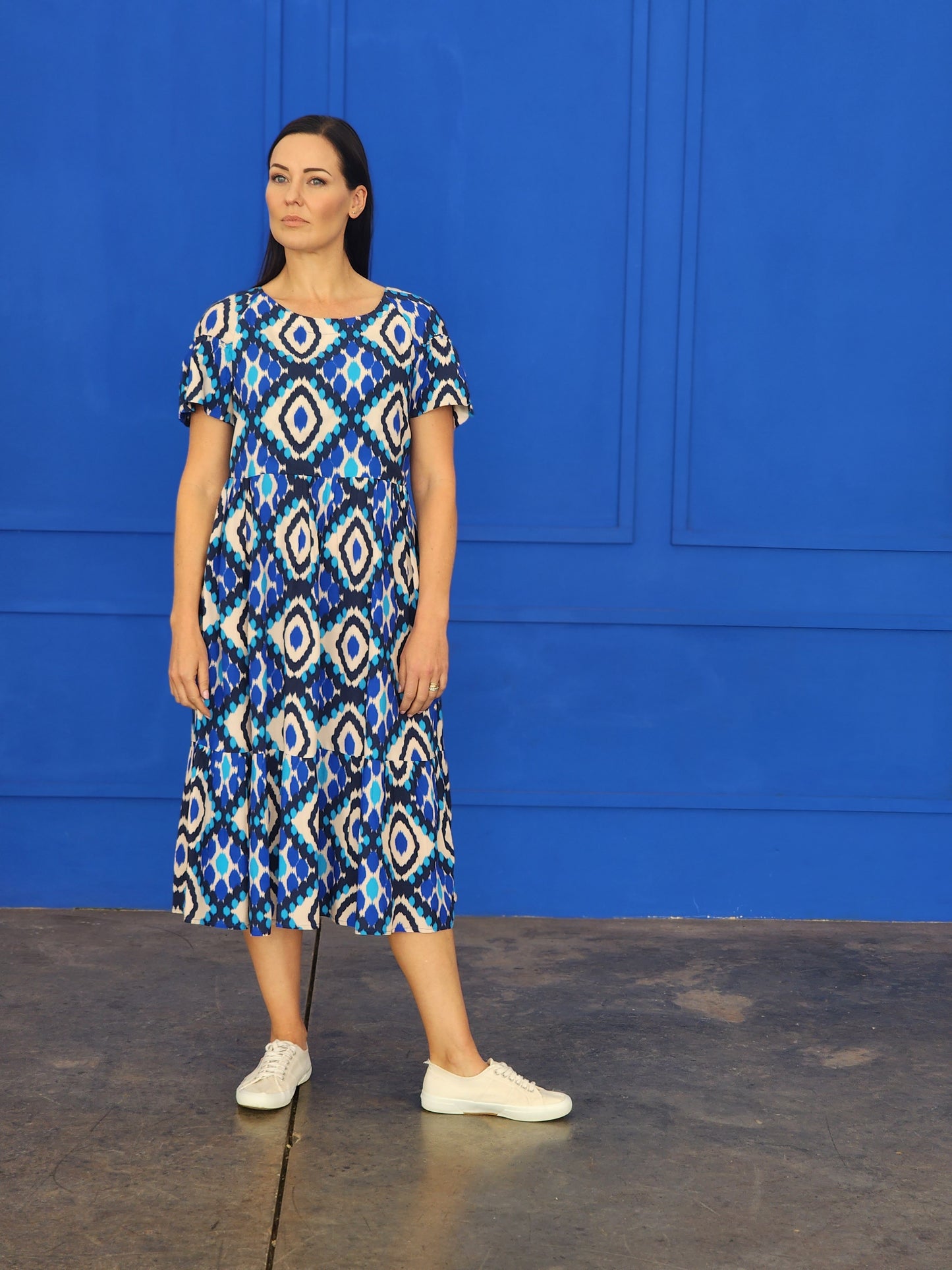 Bonita Blue Argyle Dress