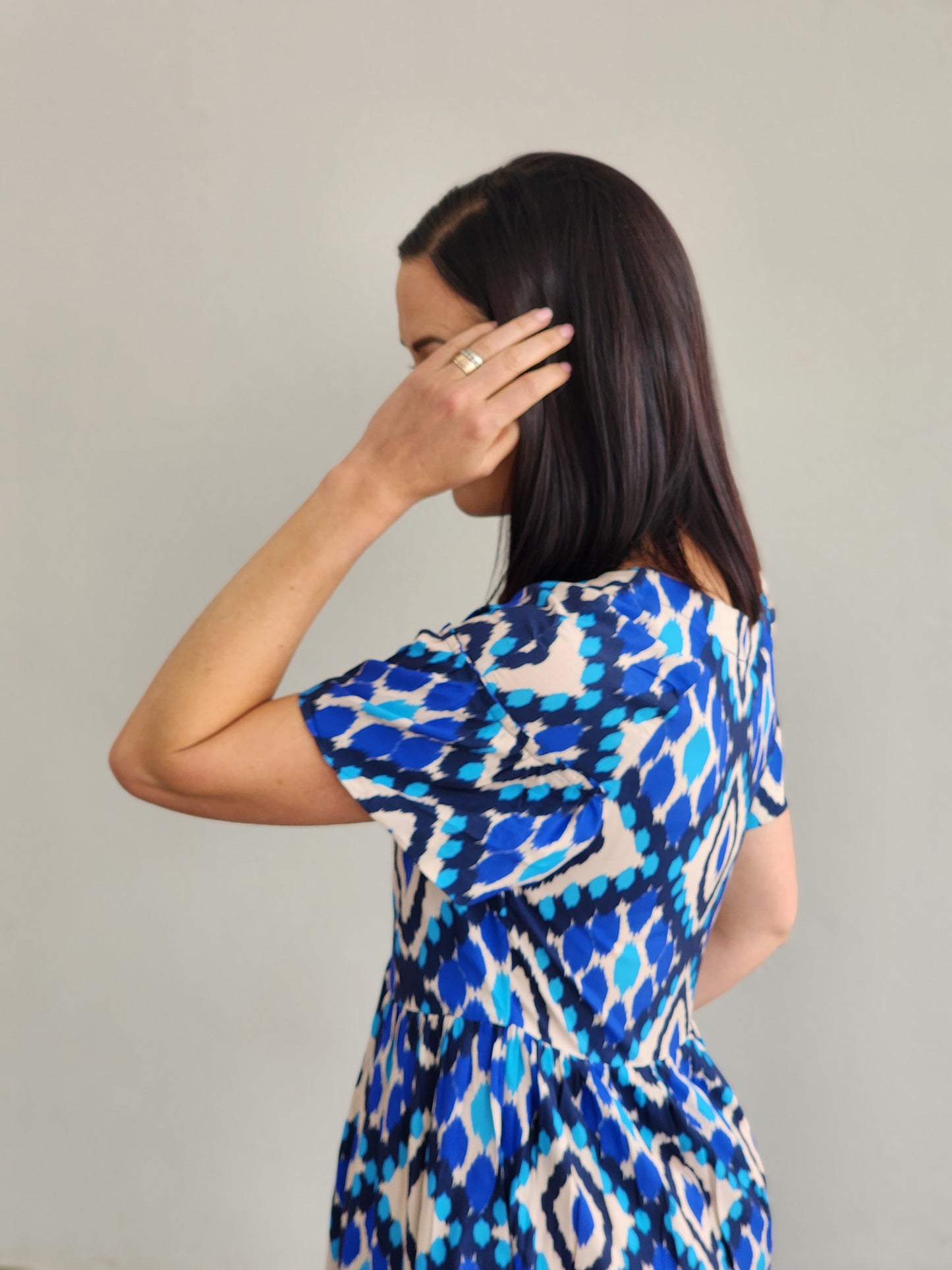 Bonita Blue Argyle Dress