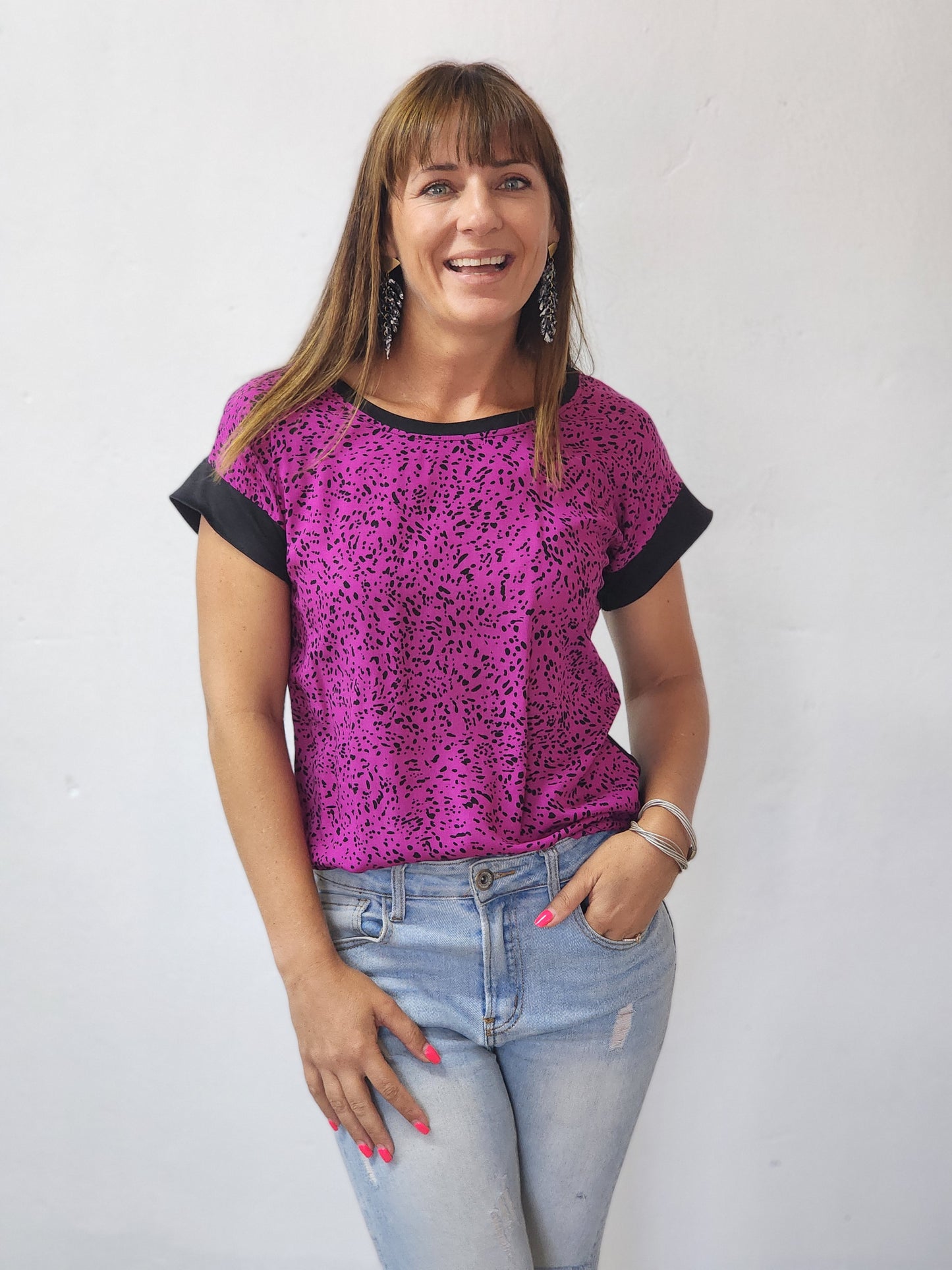 Zinnia Blouse Plum (M and L)