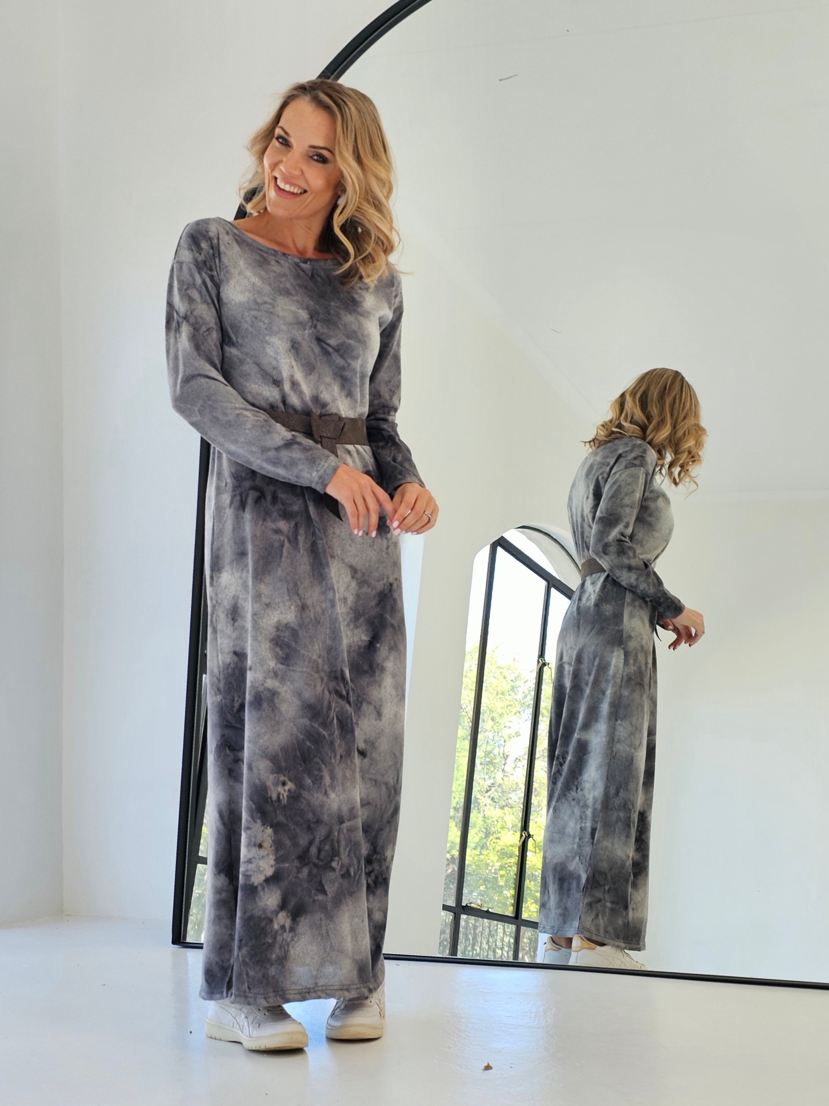 ニット/セーター Juemi Tie Dyed Long Tail Knit gray Juemi Tie Dyed Long Tail Knit gray 【公式通販】
