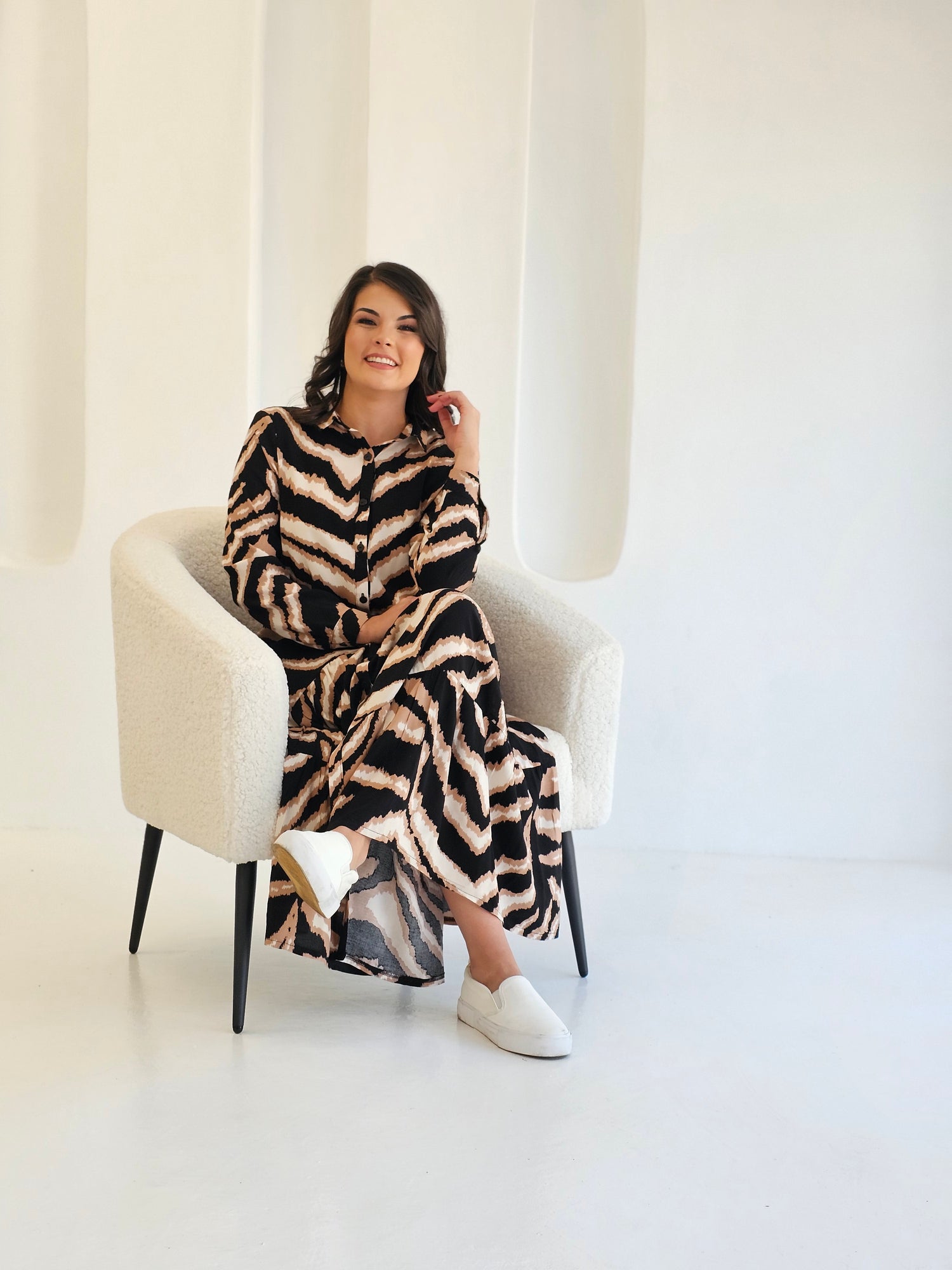 Trish Fancy Zebra Dress (Size 32&34)