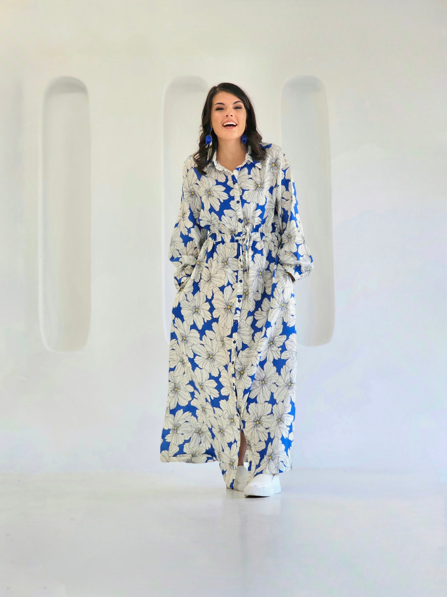 Livvie Maxi Sky Blossom Dress