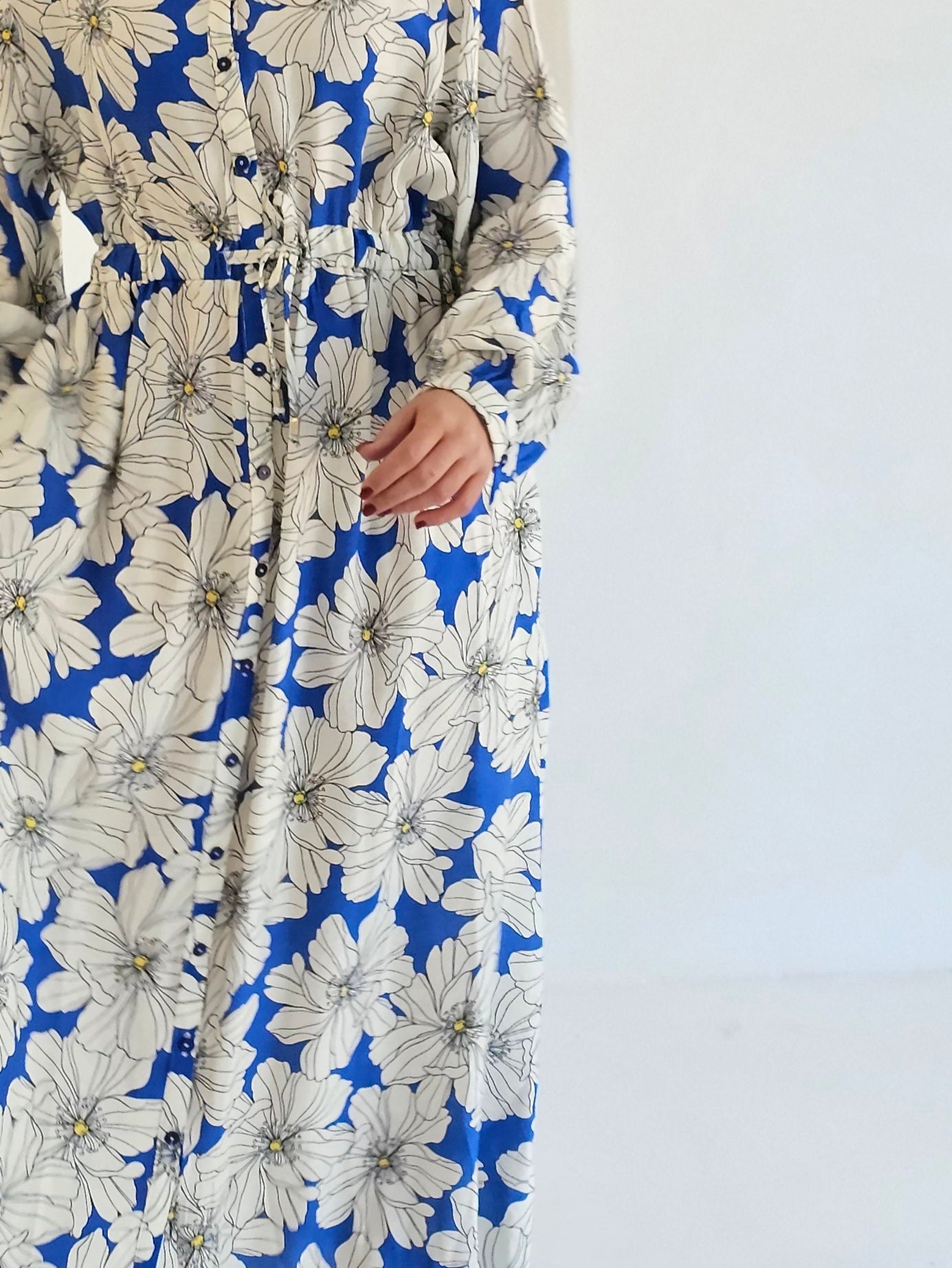 Livvie Maxi Sky Blossom Dress (Size S/M)