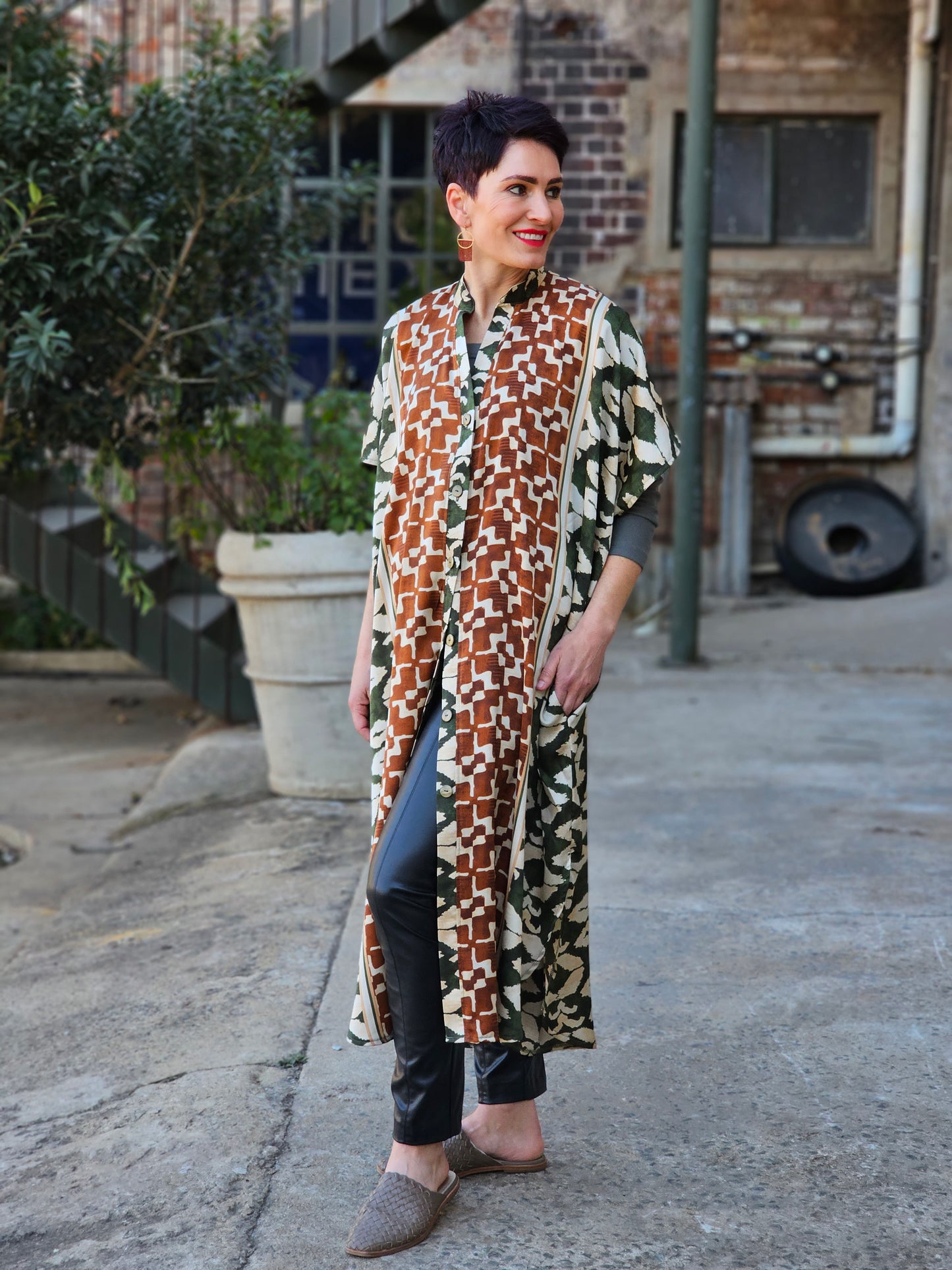 Riana Kimono Forrest Dress