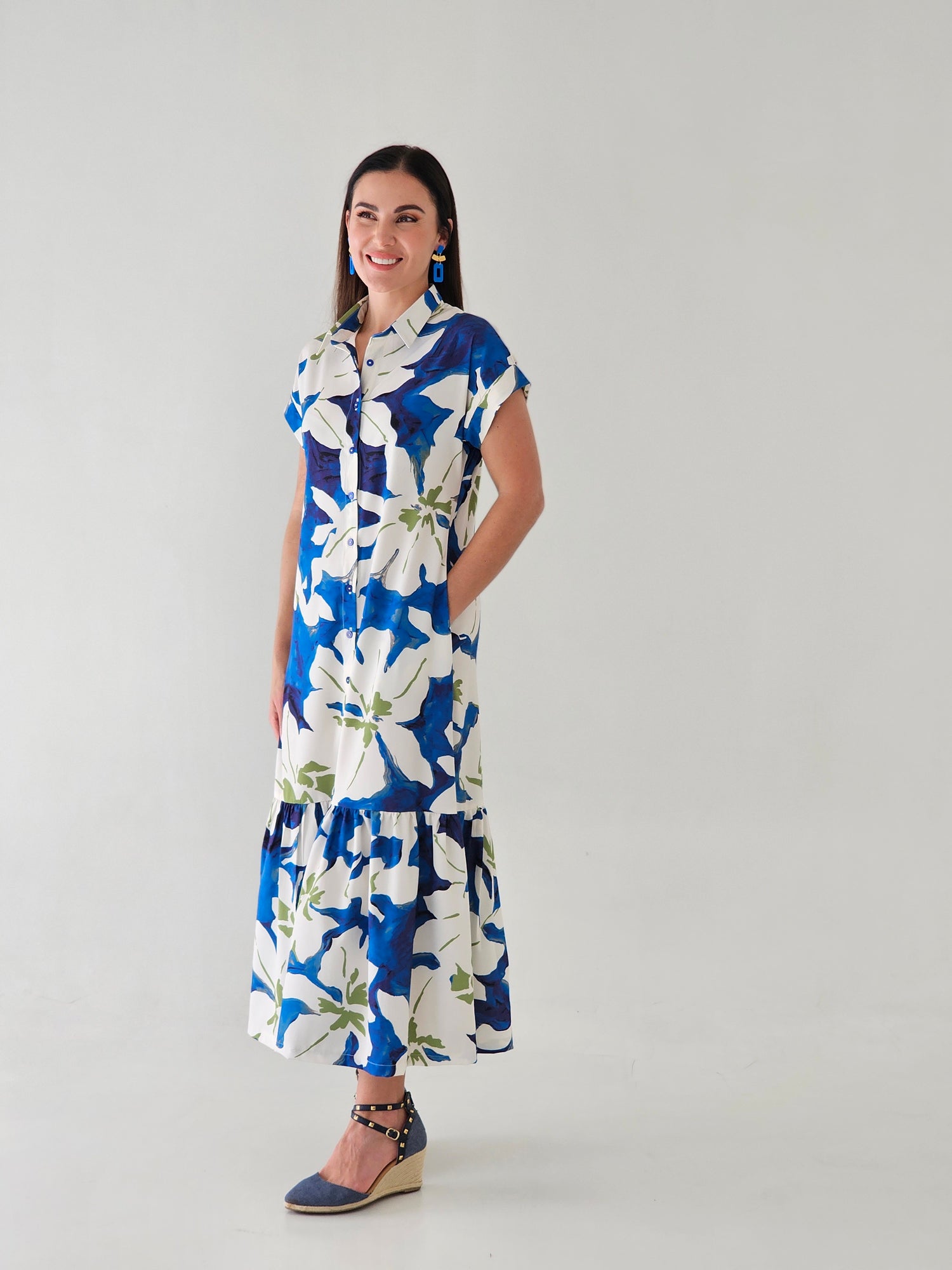 Lara Blue Silky Dress (Size 32&34)