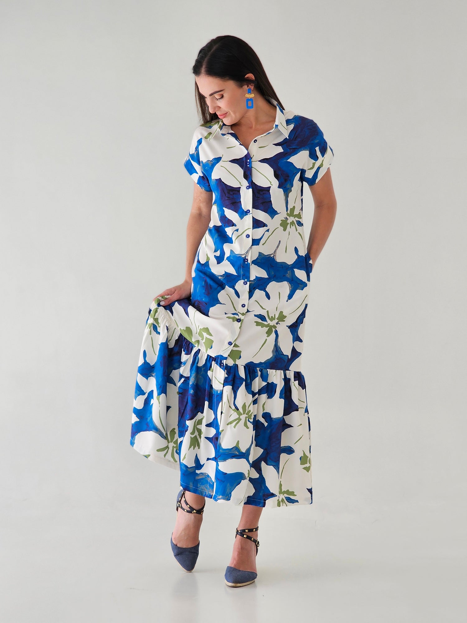 Lara Blue Silky Dress (Size 32&34)