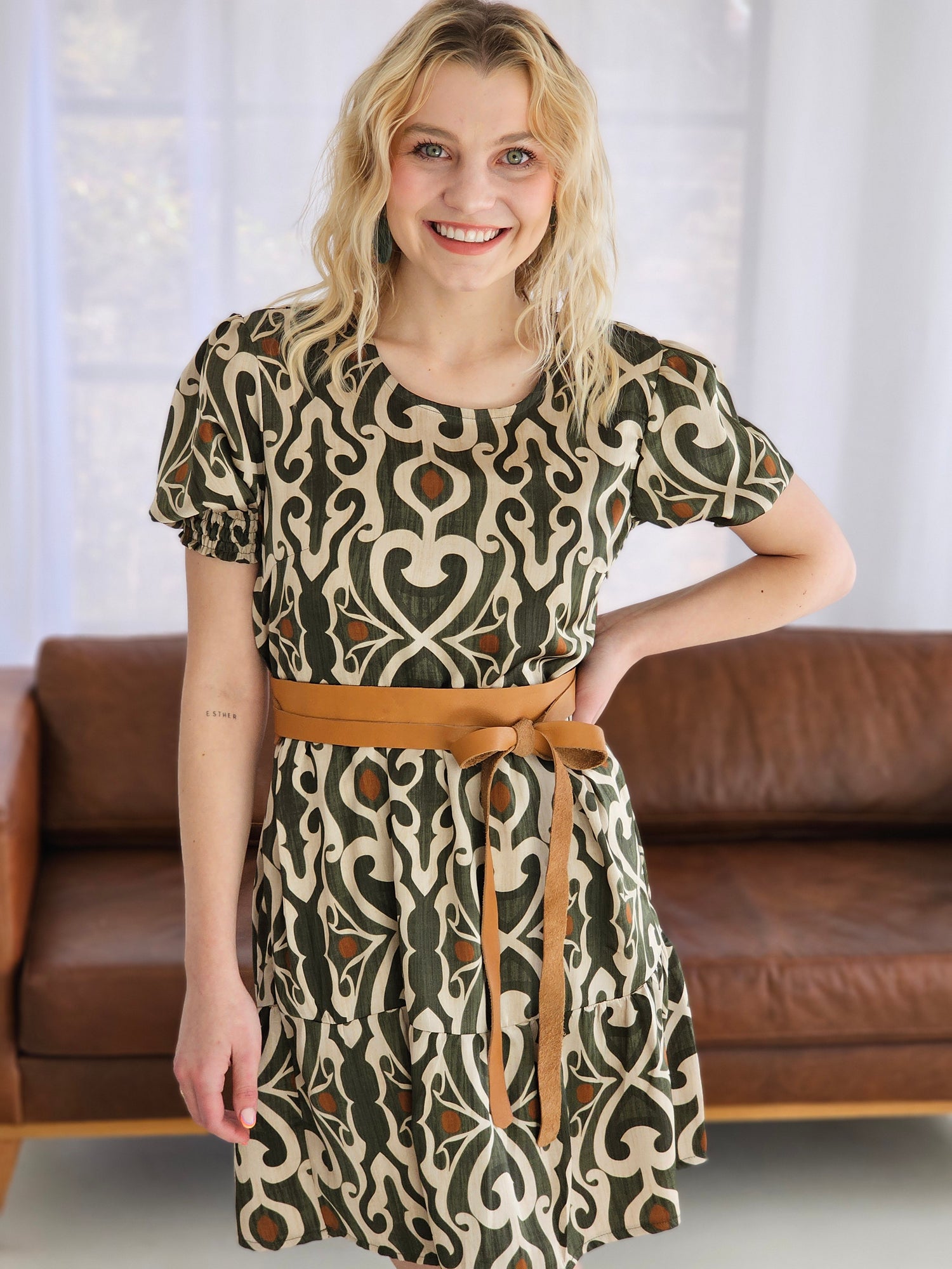 Brooklyn Dress Forest (Size S, M & L)