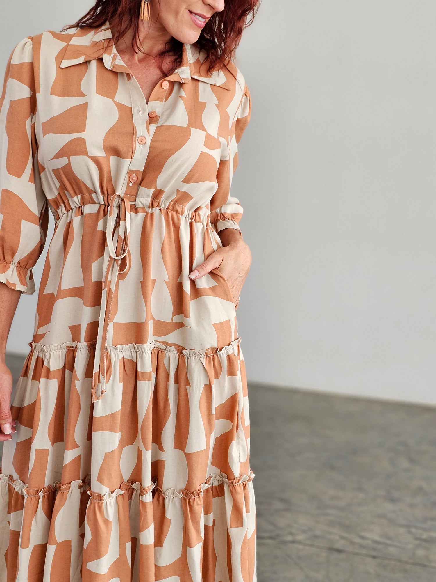 Georgia Tier Dress Sunrise (Size XL&3XL)