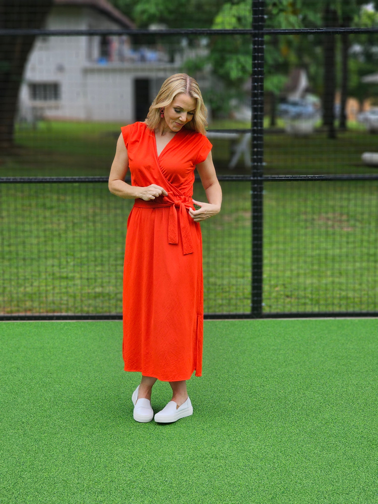 Luna Dress Red Maxi