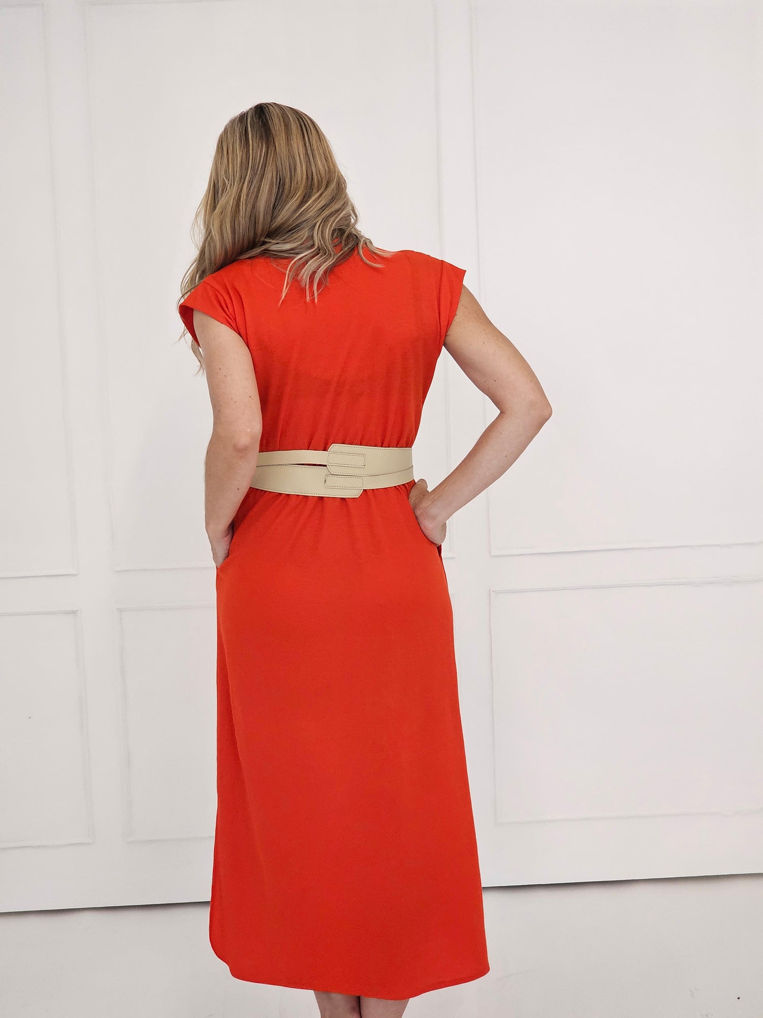 Luna Dress Red Maxi