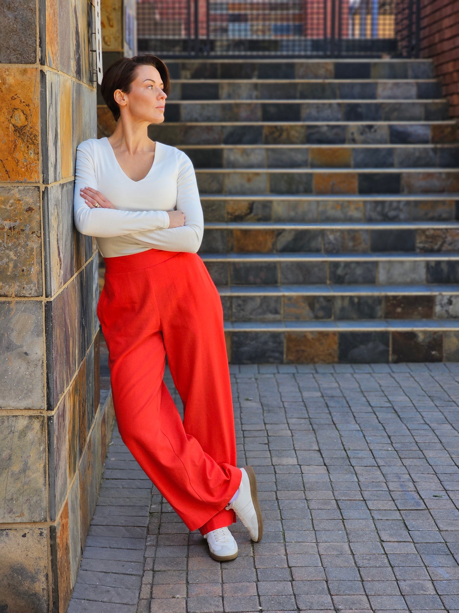 Sandra Pants Fiery Red