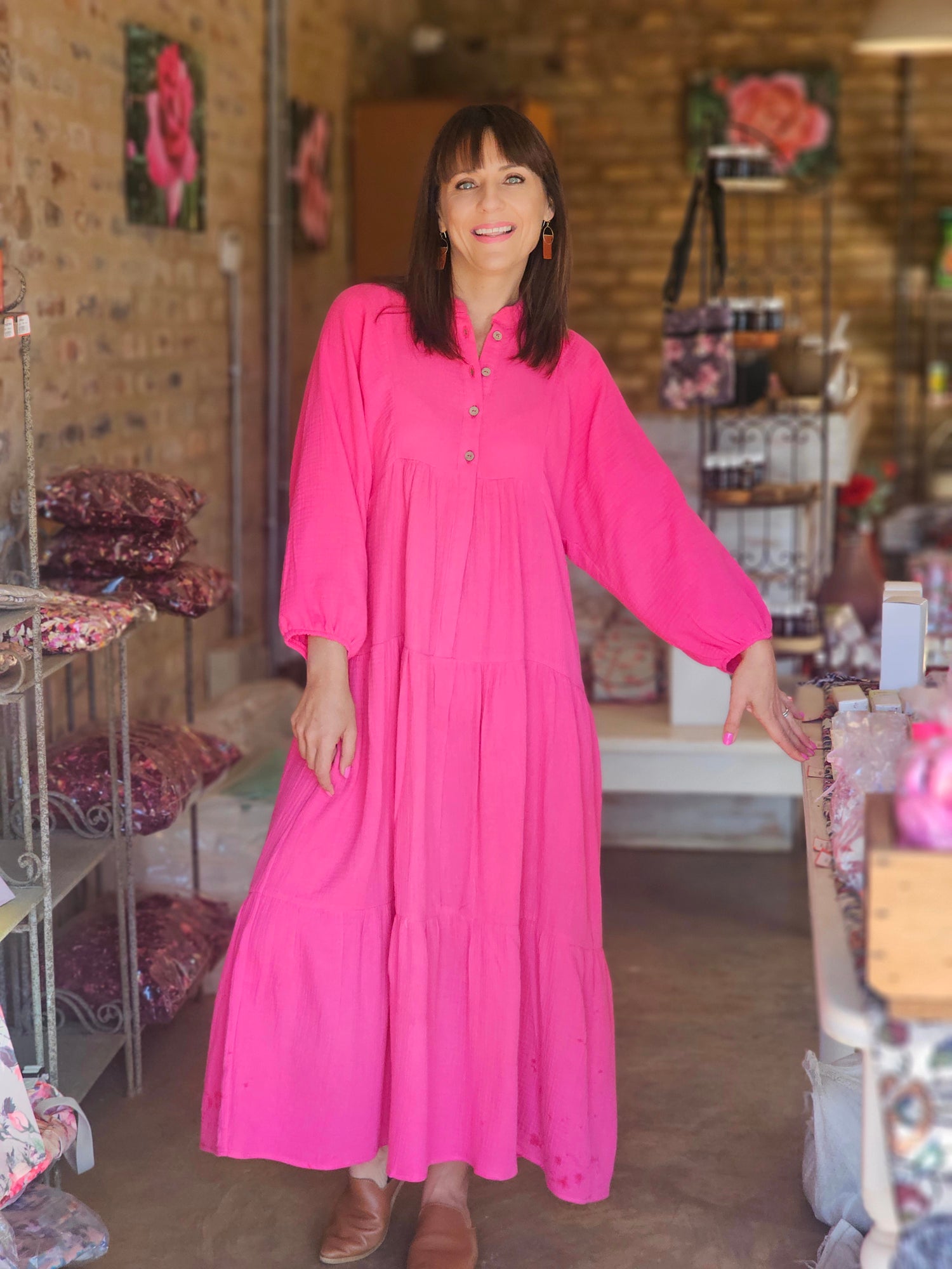 Sally Maxi Dress Cerise