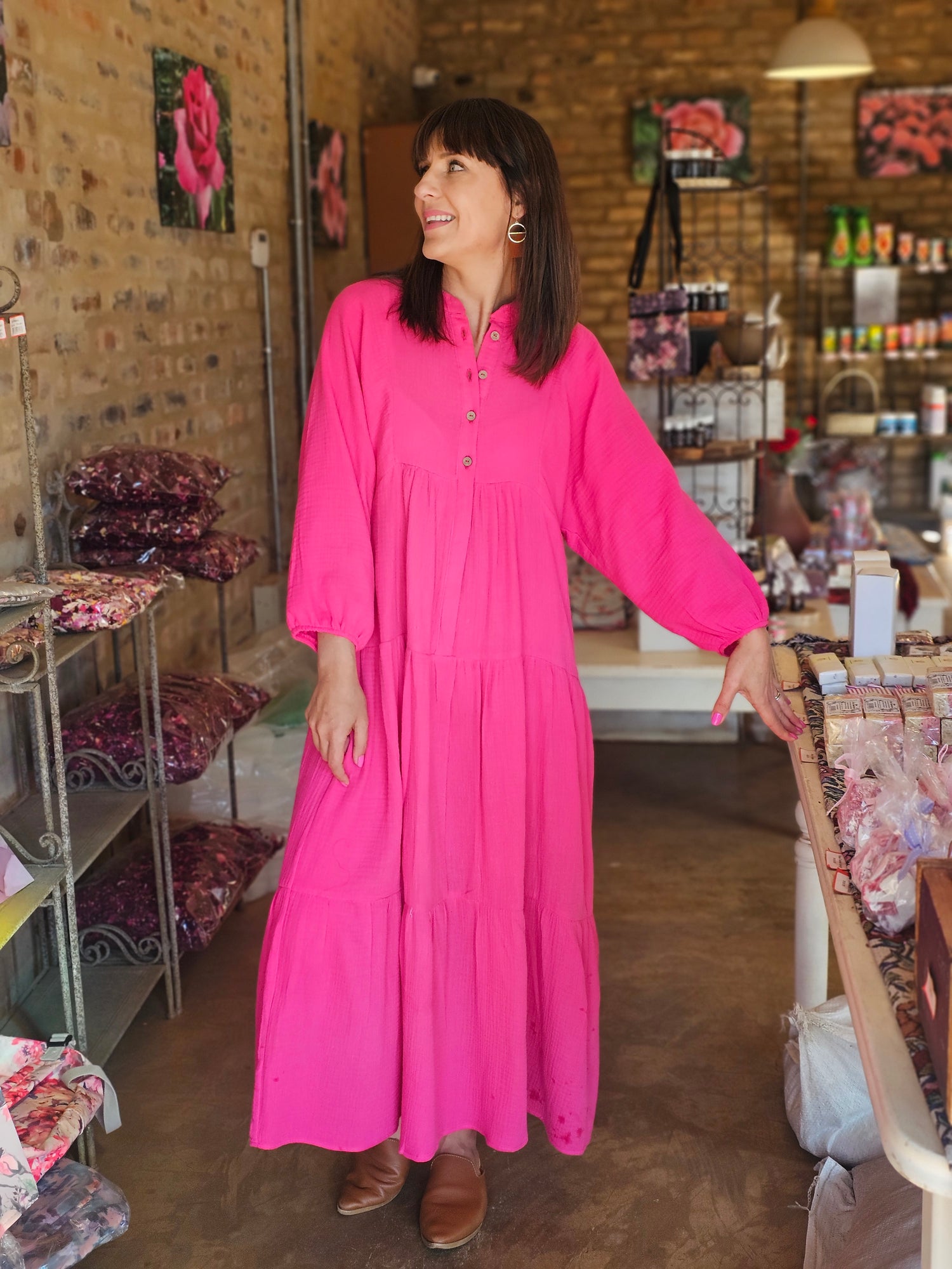Sally Maxi Dress Cerise
