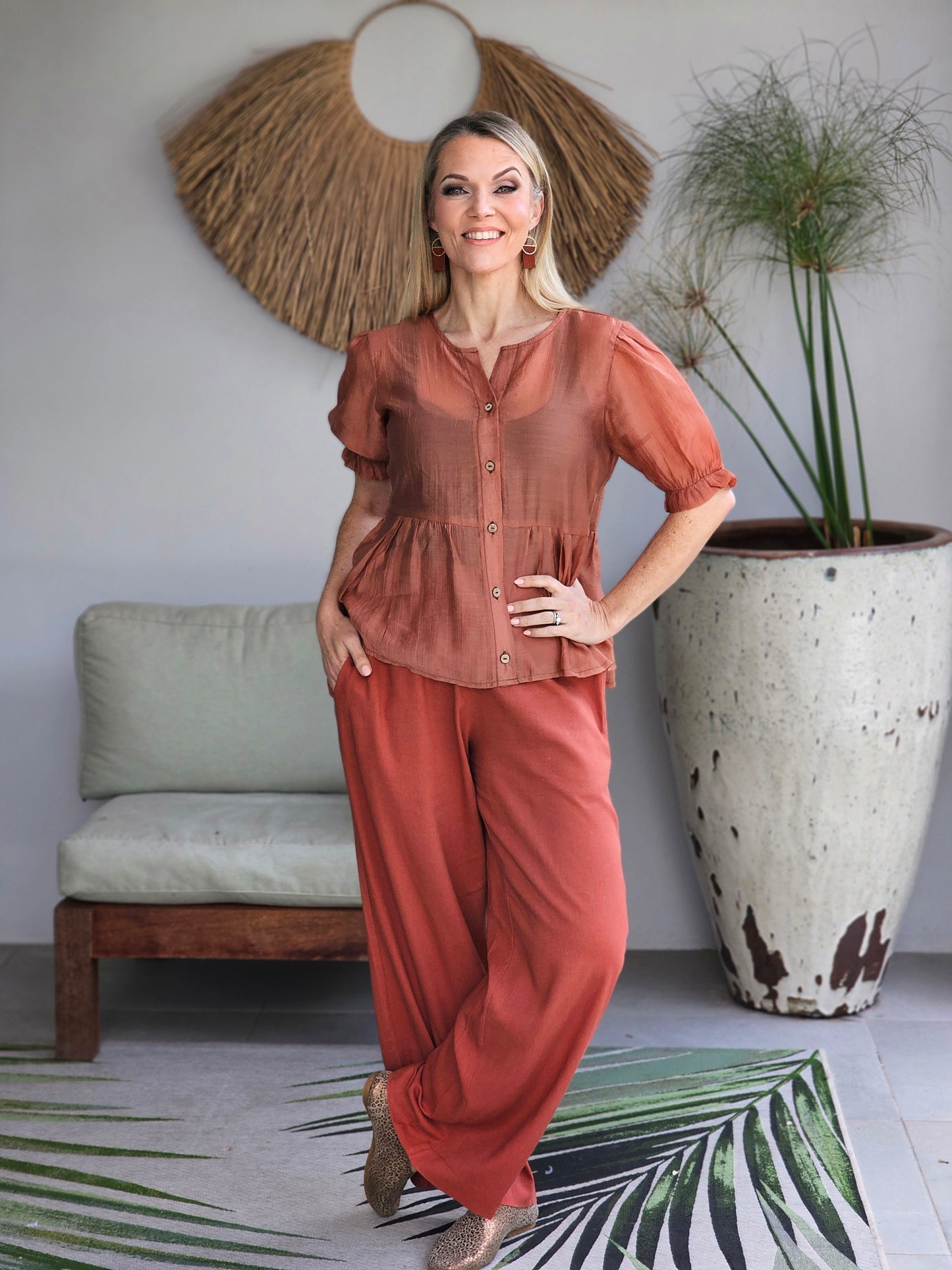 Veronica Blouse Rust