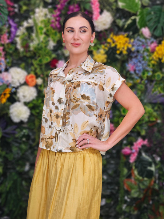 Hazel Blouse Desert Floral