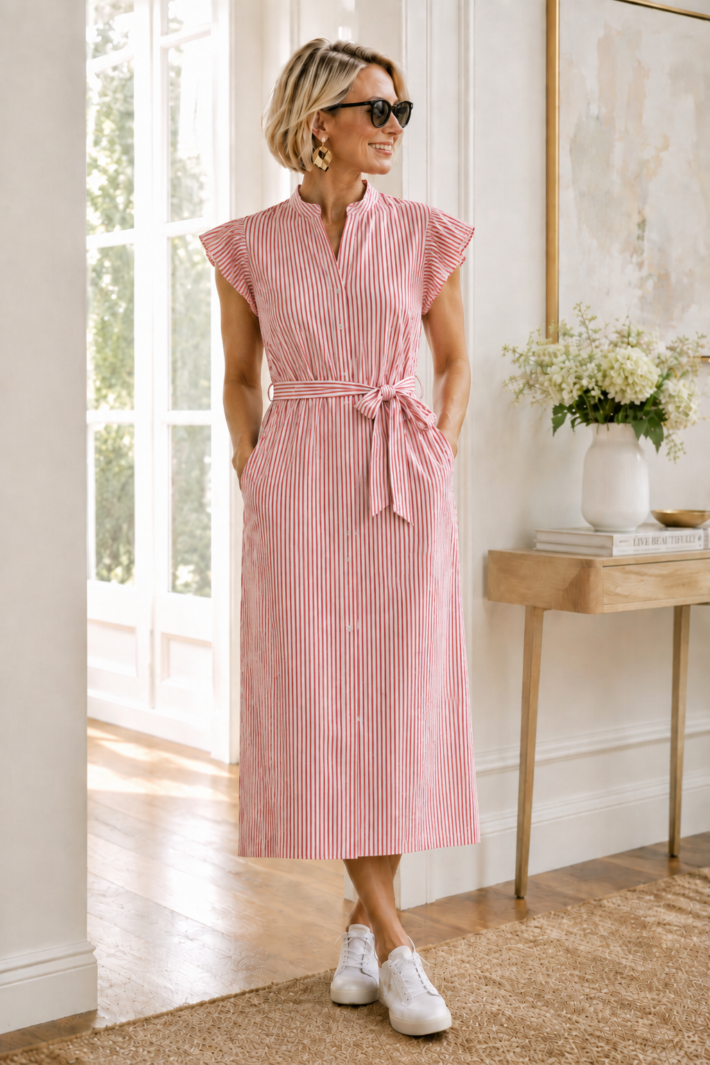 Adeline Maxi Red Stripe