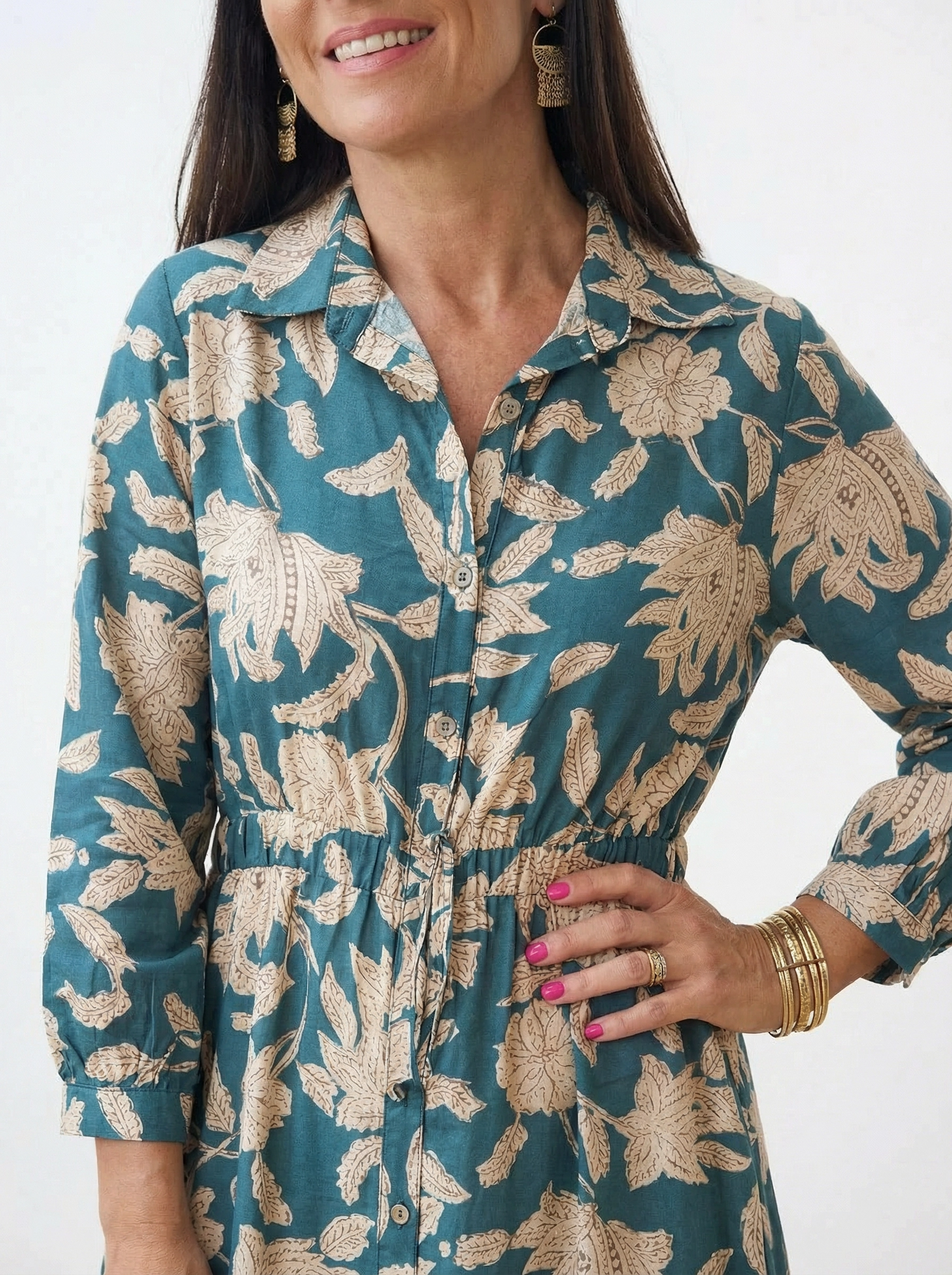 Livvy Dress Azure Saffron