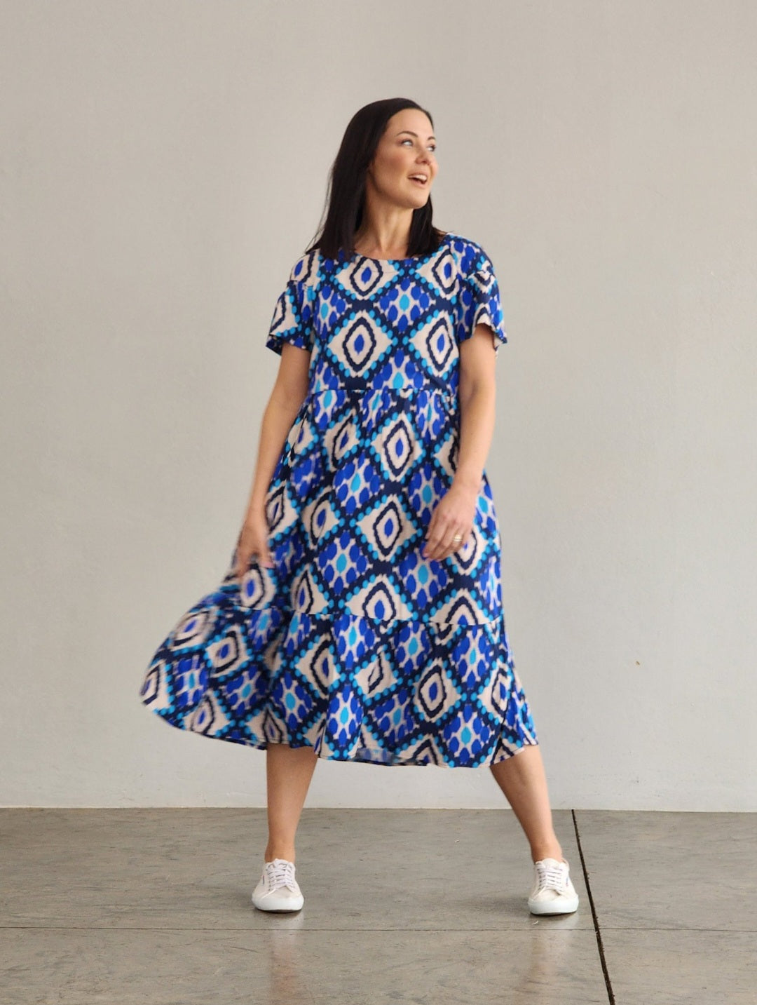 Bonita Blue Argyle Dress