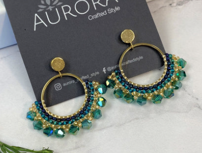 Earrings Aurora Small Frida Aqua