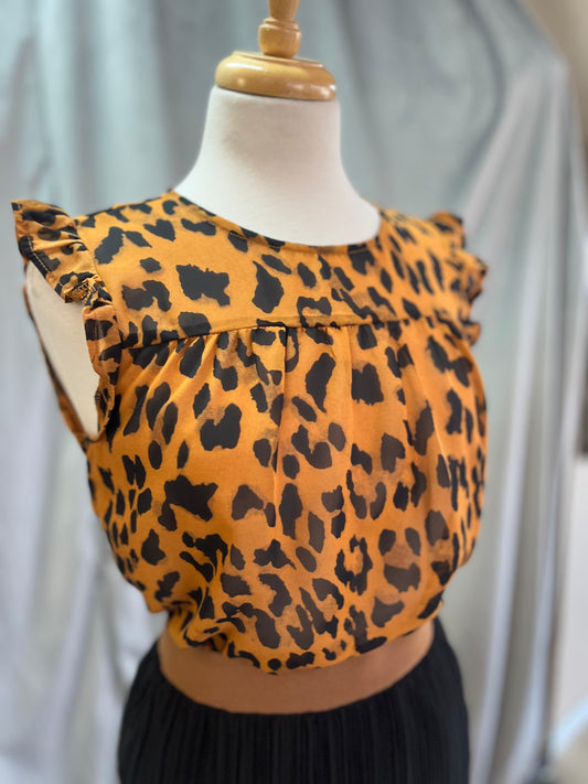 Amanda Leopard Sheer Chiffon (Size XS & XL)