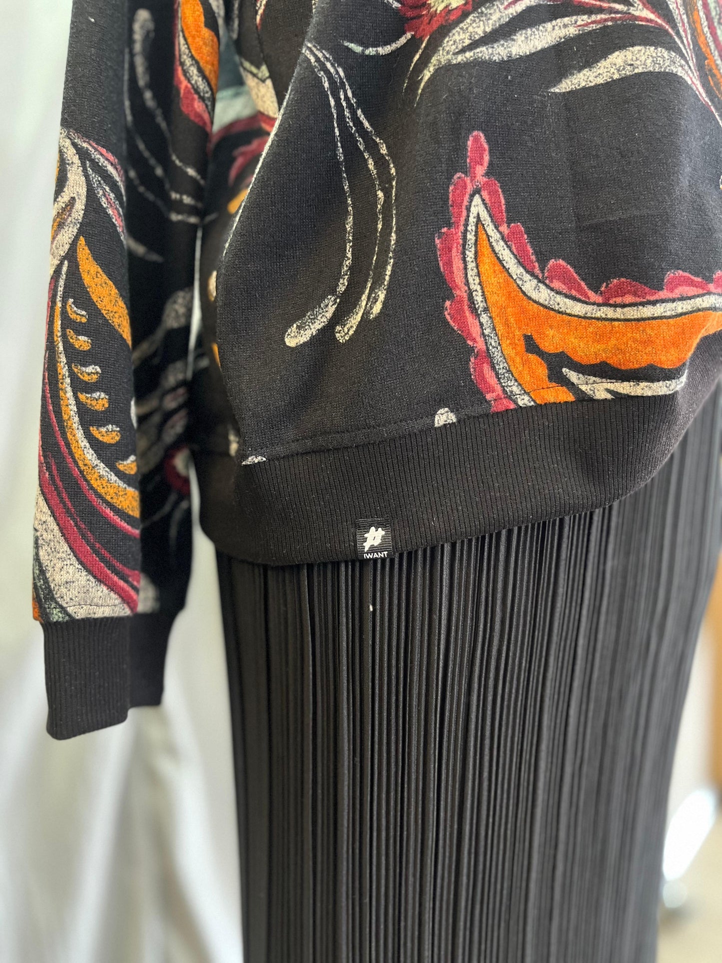 Grace Black floral Jersey (Size M)