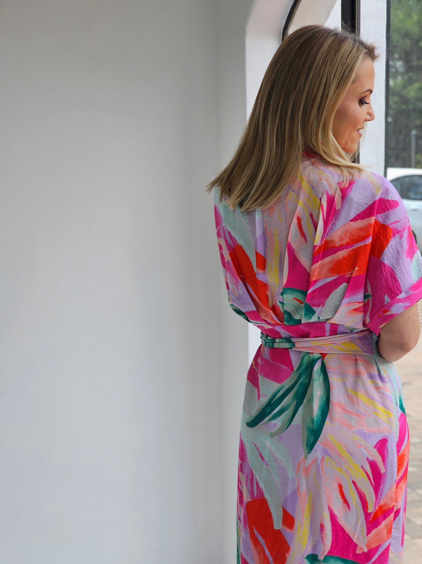 Aldi Wrap dress Flamingo