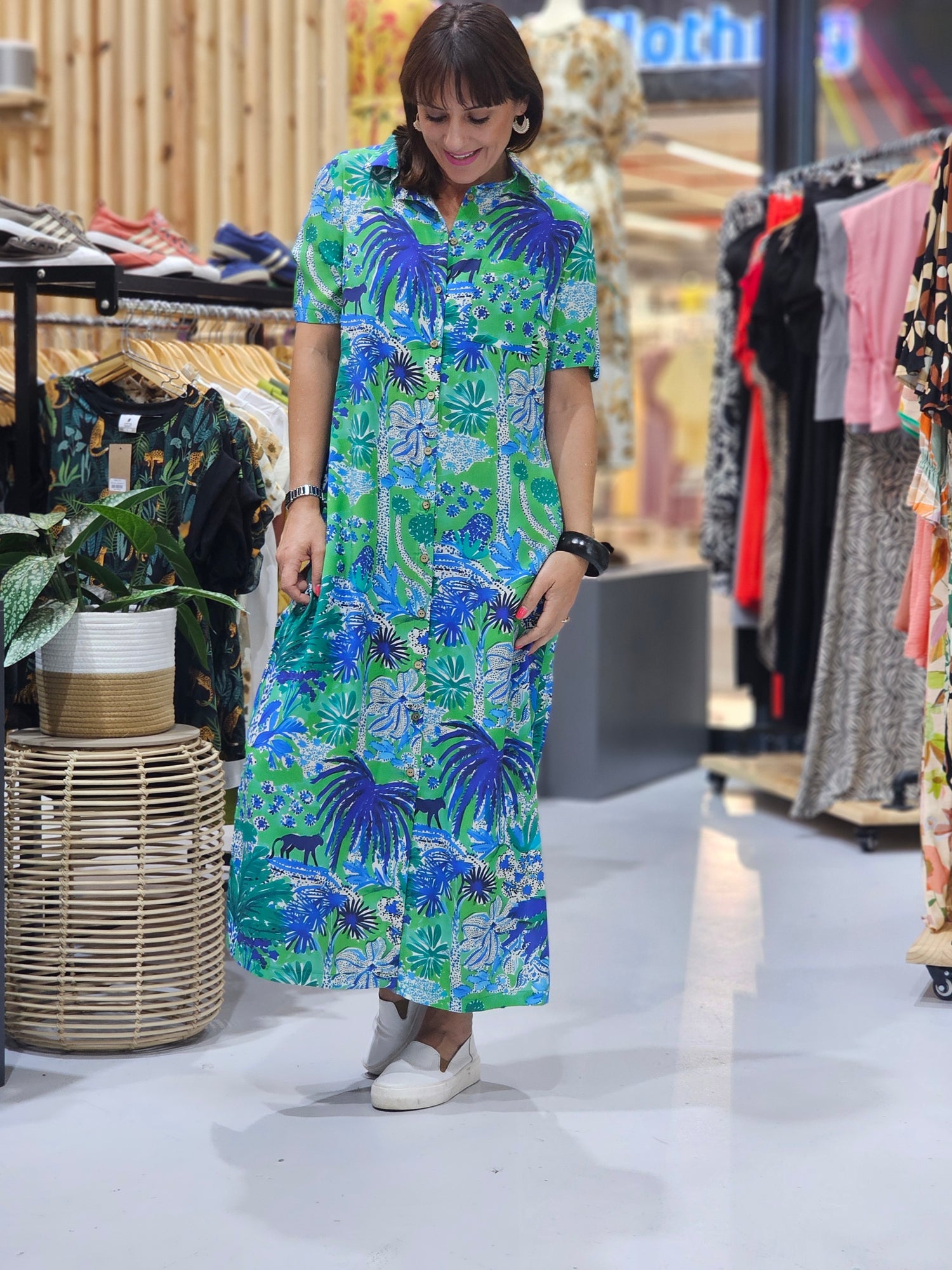 Willow Dress Green Jungle