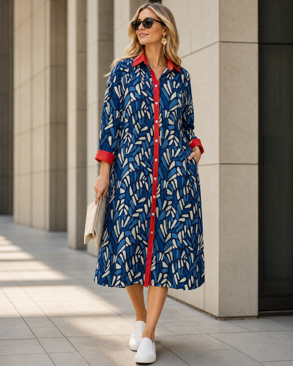 Scarlet Dress Midi Indigo Reef