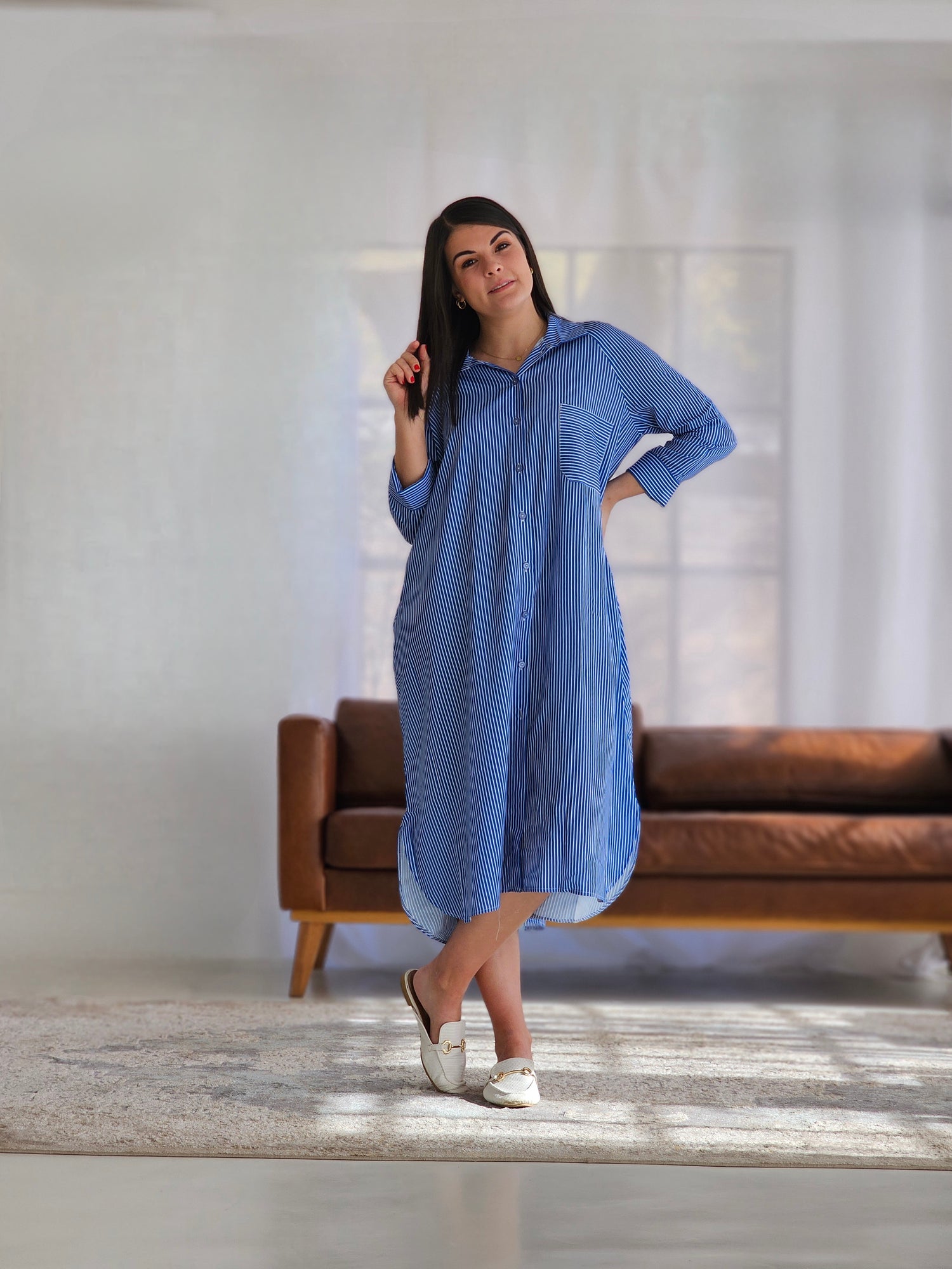 Savannah Dress Royal (Size XL&2XL)