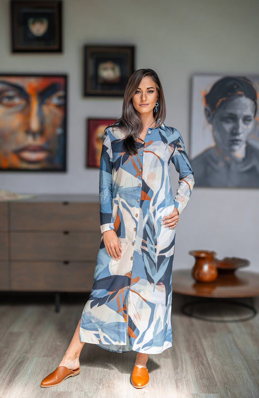 Willow Dress Maxi Sky Palm Delivery 8 April