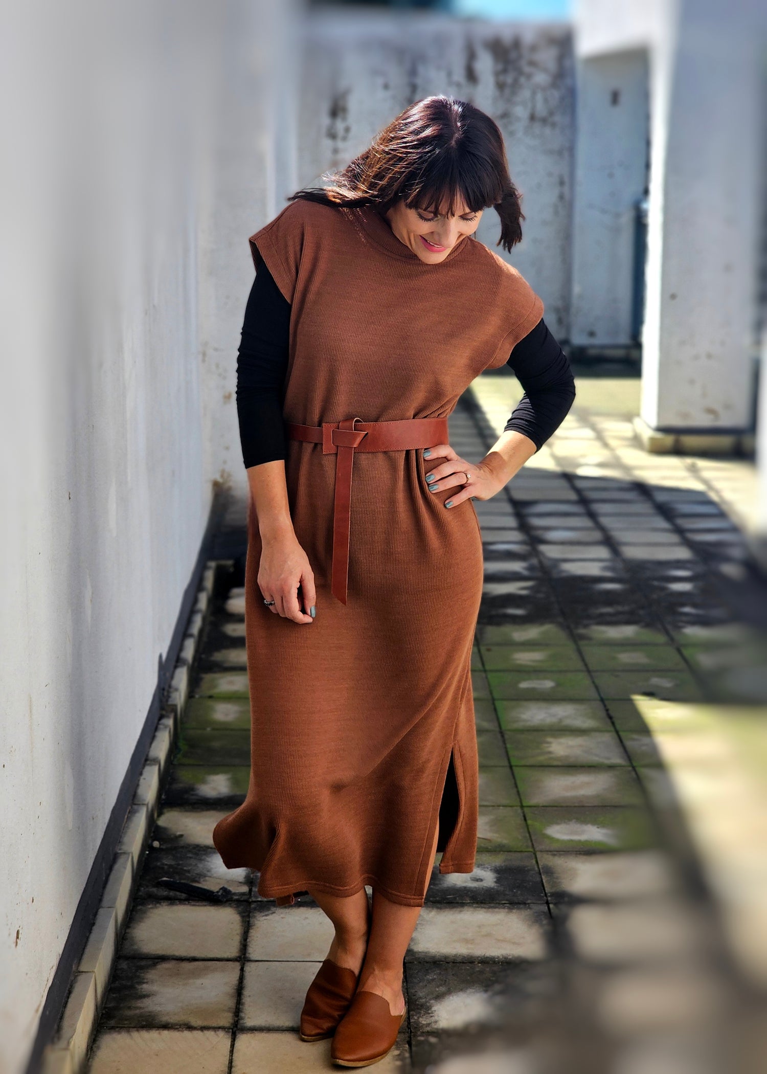 Ashley Knit Slip Dress Clove