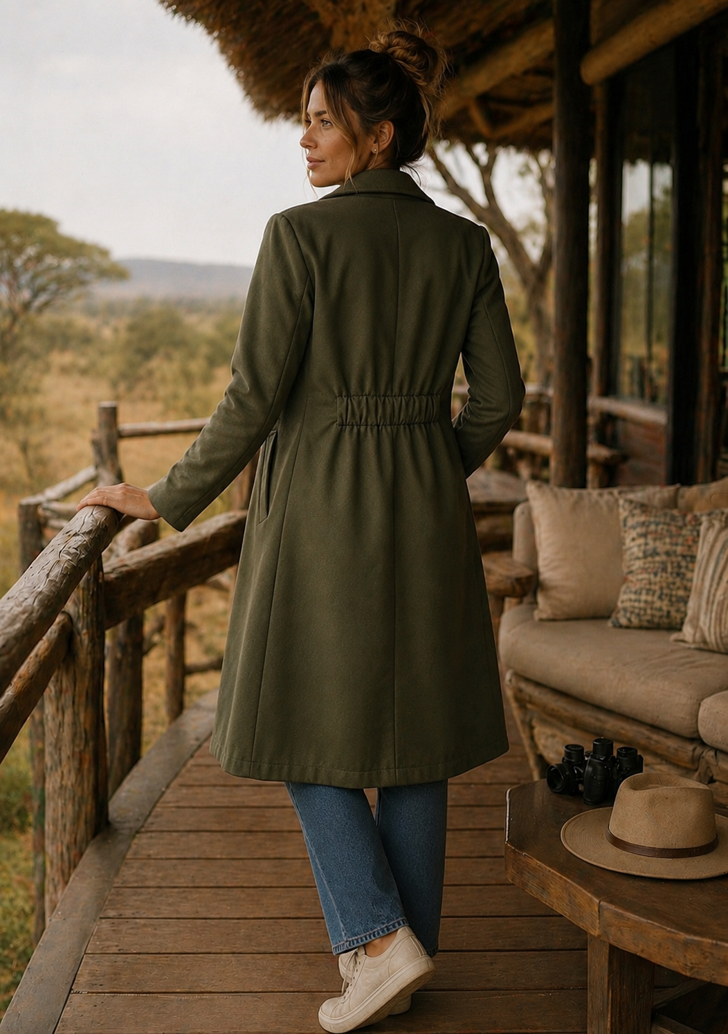 Jane Coat Khaki Soft Shell