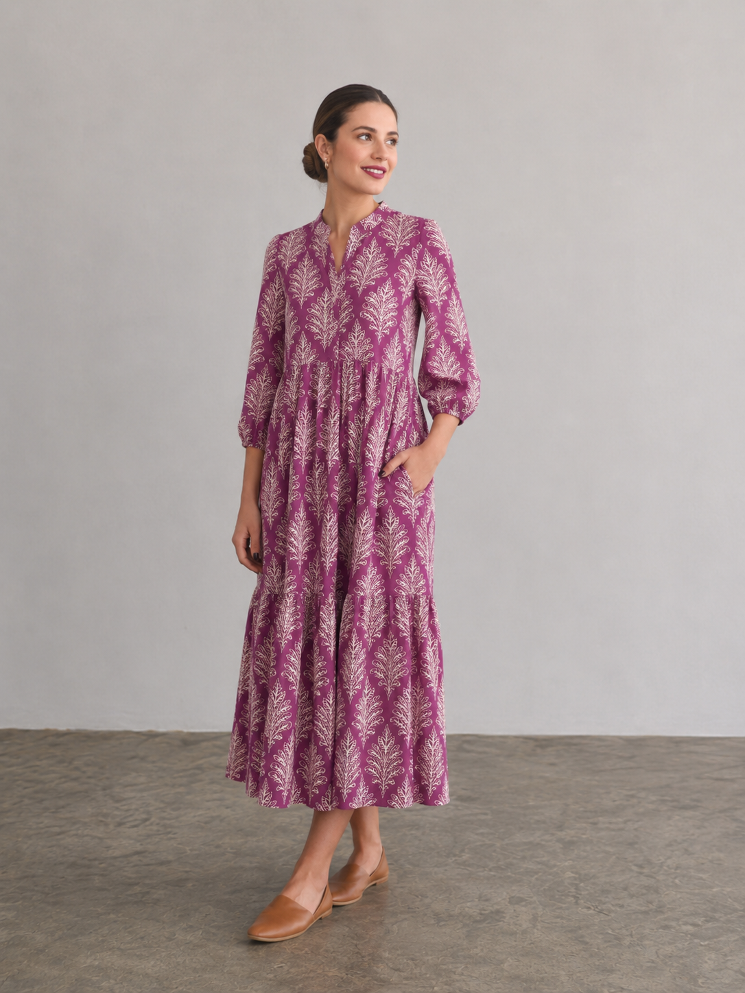 Gianni Dress Berry Palm