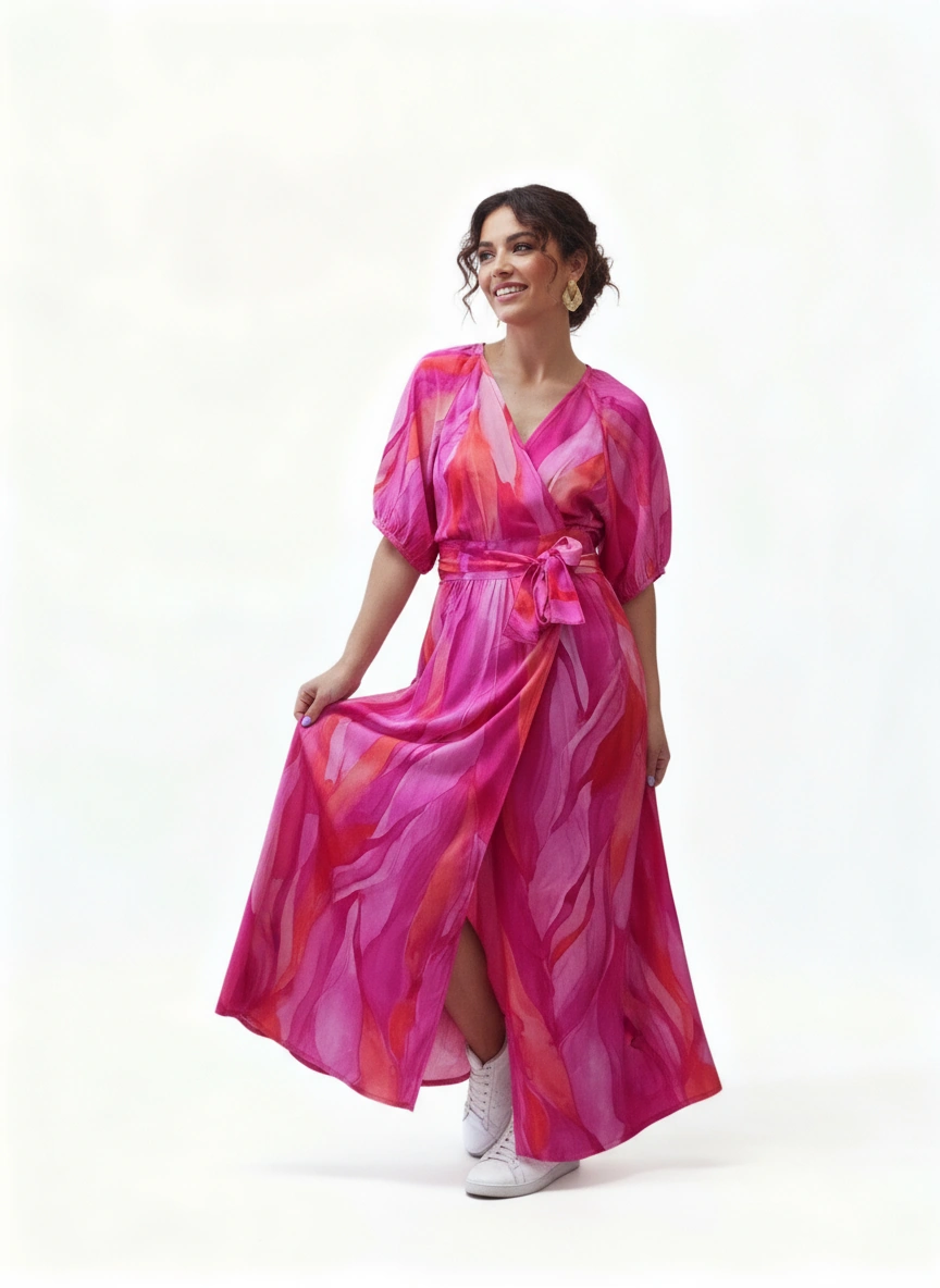 Nicole Dress Fuchsia