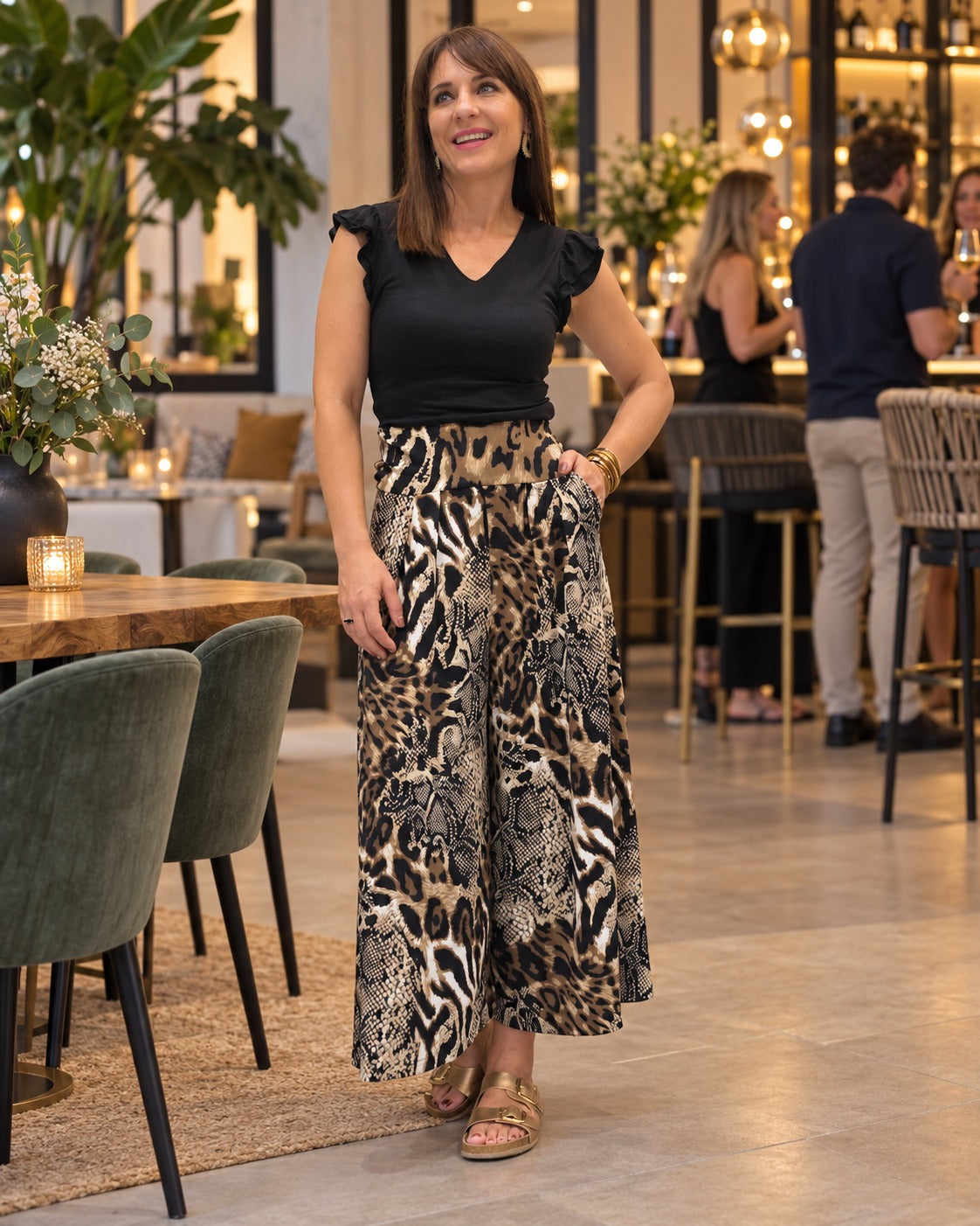 Kiki Wide Leg Trousers Go Wild