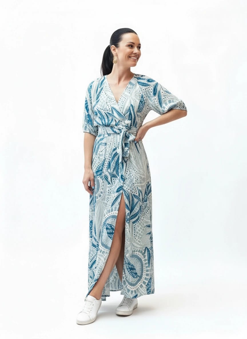 Nicole Dress Mosaic Fern