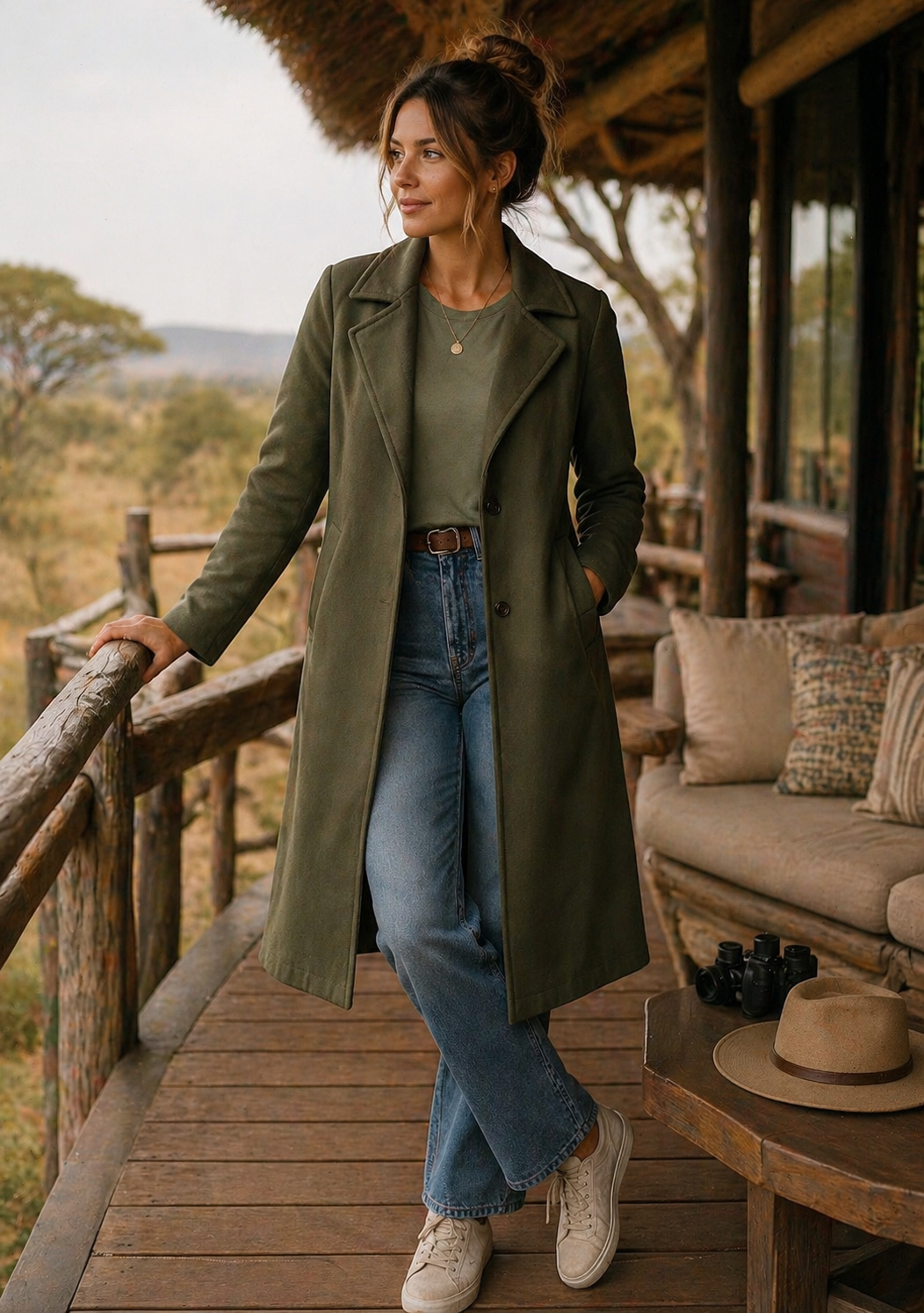 Jane Coat Khaki Soft Shell