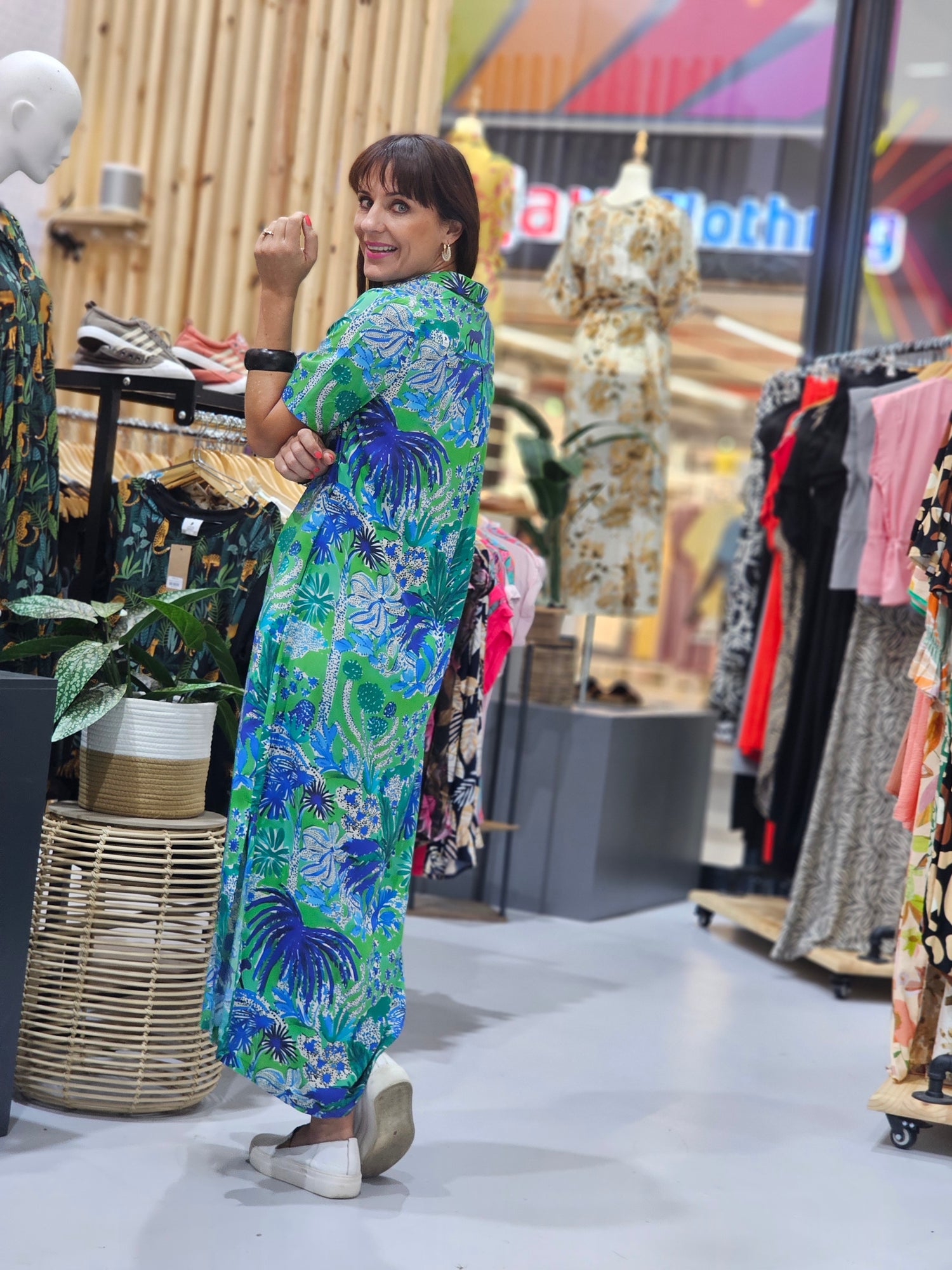 Willow Dress Green Jungle