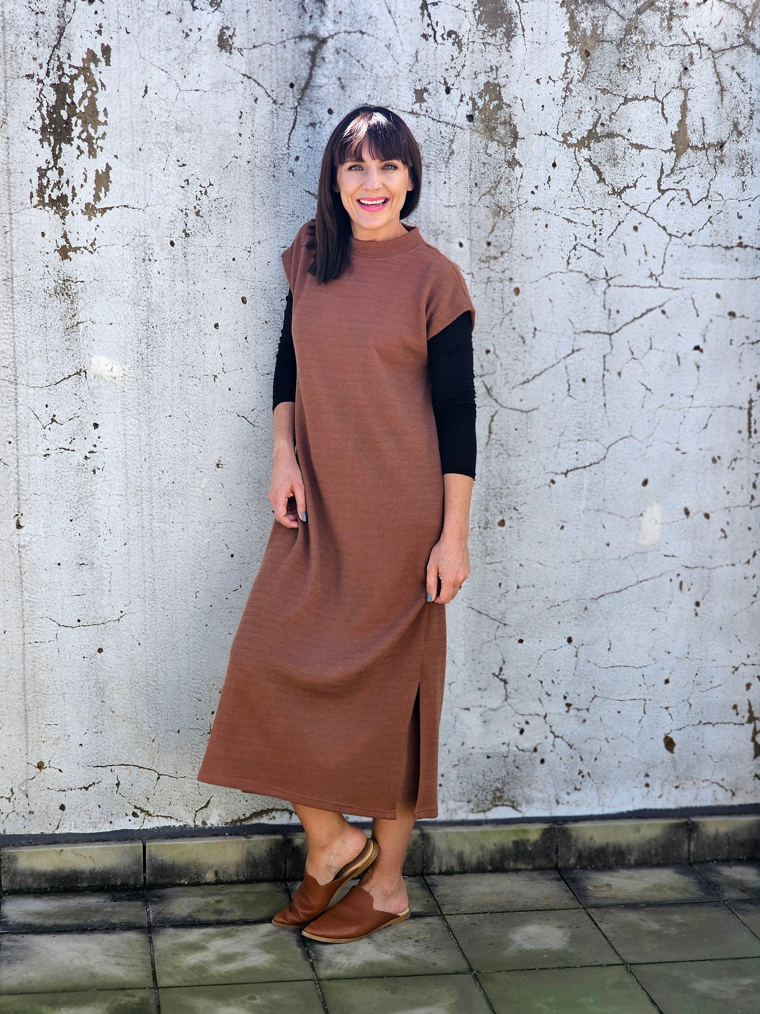 Ashley Knit Slip Dress Clove