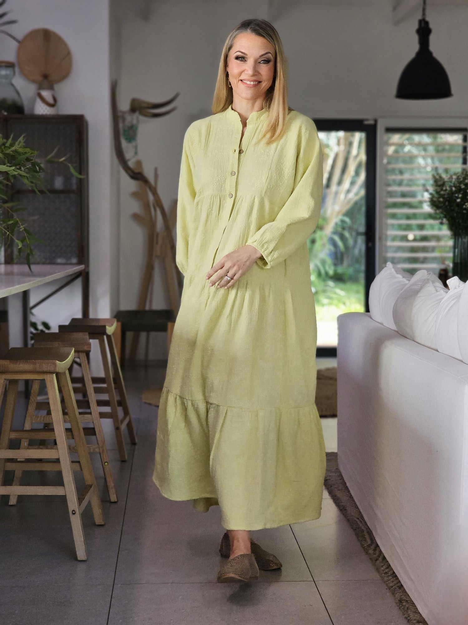 Sally Maxi Dress Lime